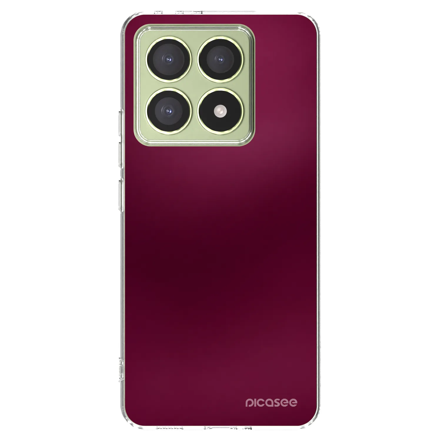 Picasee silikonski prozorni ovitek za Xiaomi 14T - Velvet Bordeaux