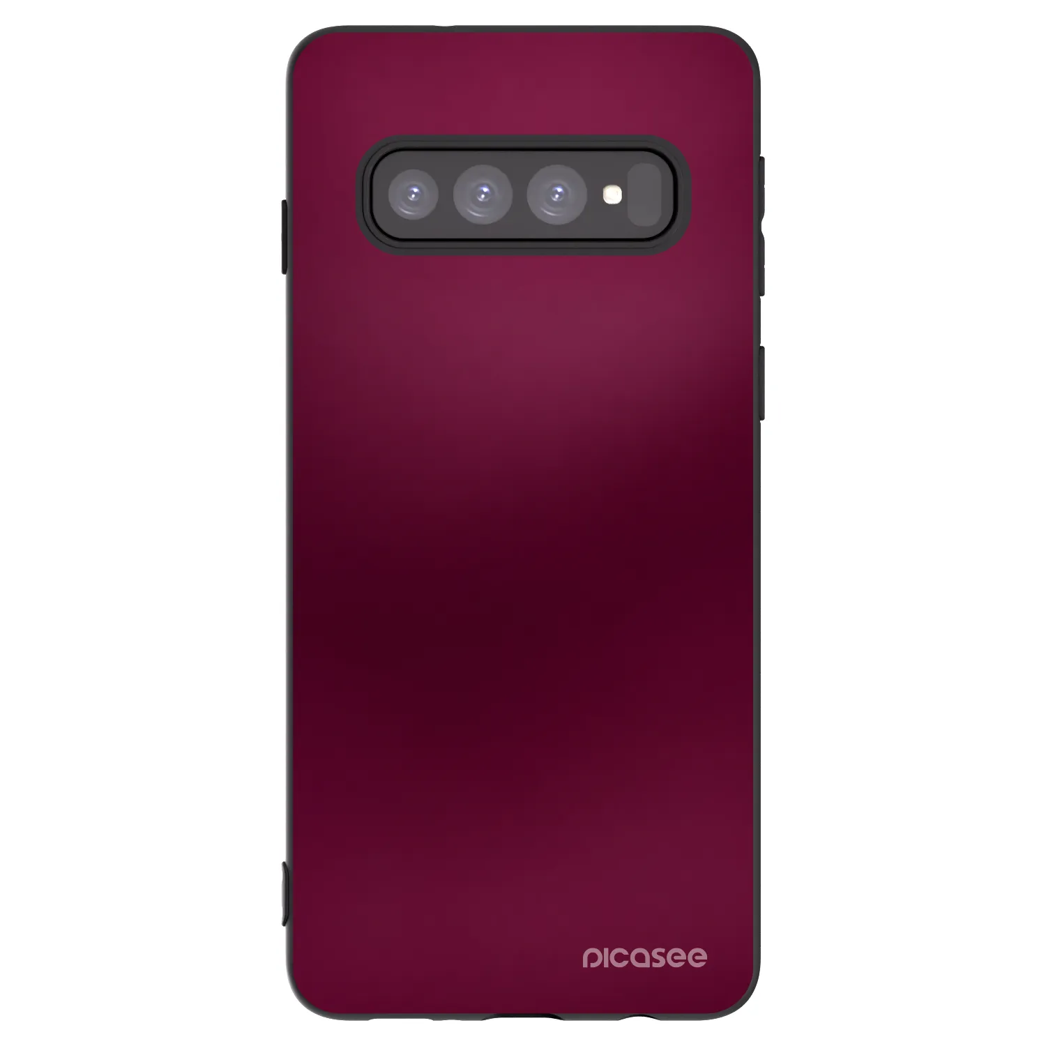 Picasee silikonski črni ovitek za Samsung Galaxy S10 G973 - Velvet Bordeaux