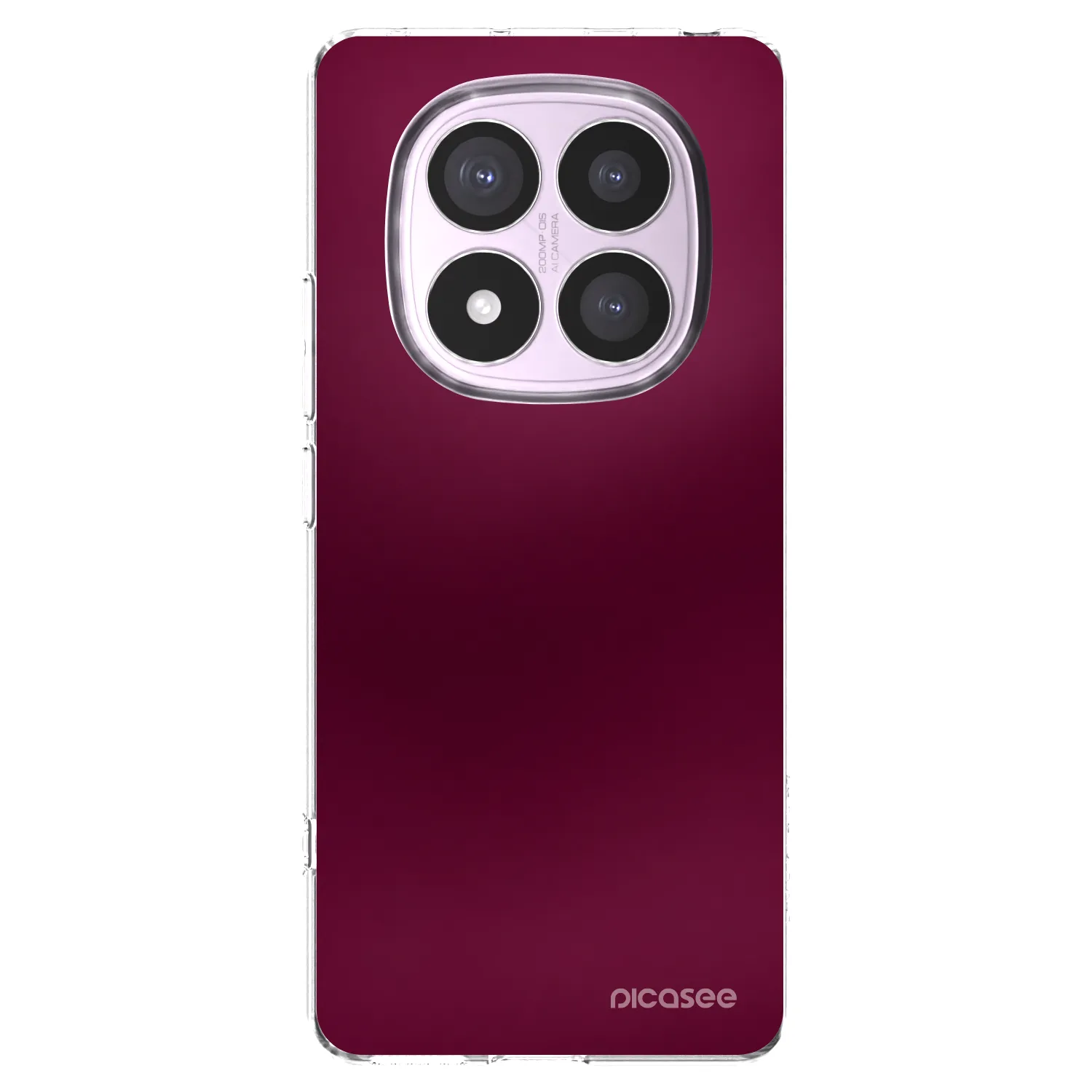 Picasee silikonski prozorni ovitek za Xiaomi Redmi Note 14 Pro 5G - Velvet Bordeaux