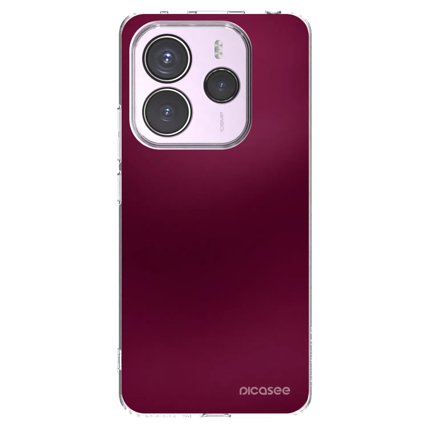 Picasee silikonski prozorni ovitek za Xiaomi Redmi Note 14 5G - Velvet Bordeaux