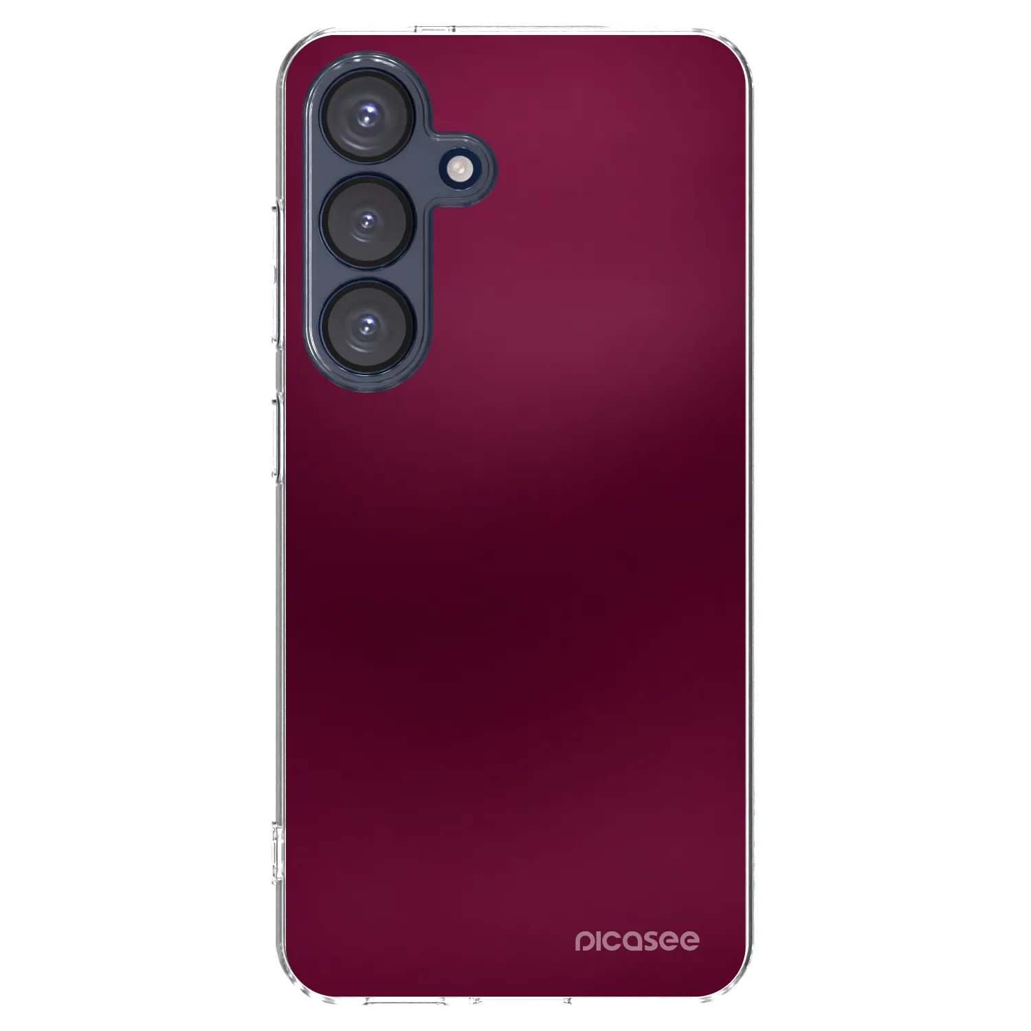 Picasee silikonski prozorni ovitek za Samsung Galaxy S25 5G - Velvet Bordeaux