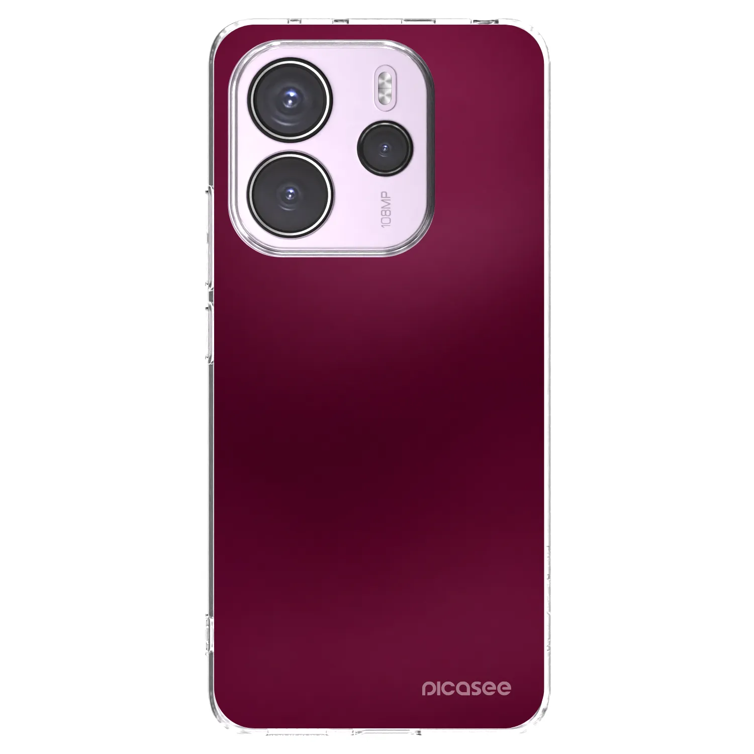Picasee silikonski prozorni ovitek za Xiaomi Redmi Note 14 4G - Velvet Bordeaux