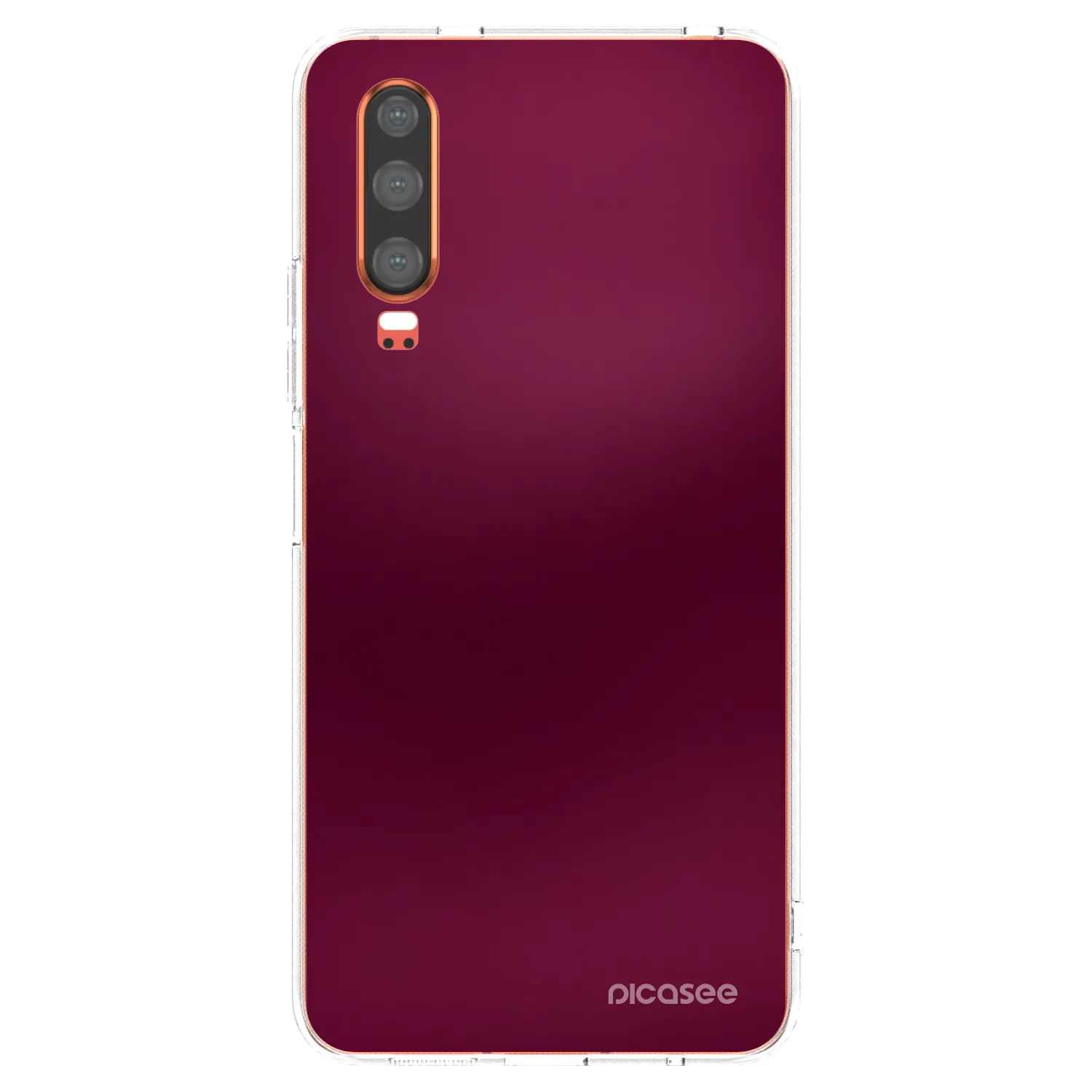 Picasee silikonski prozorni ovitek za Huawei P30 - Velvet Bordeaux