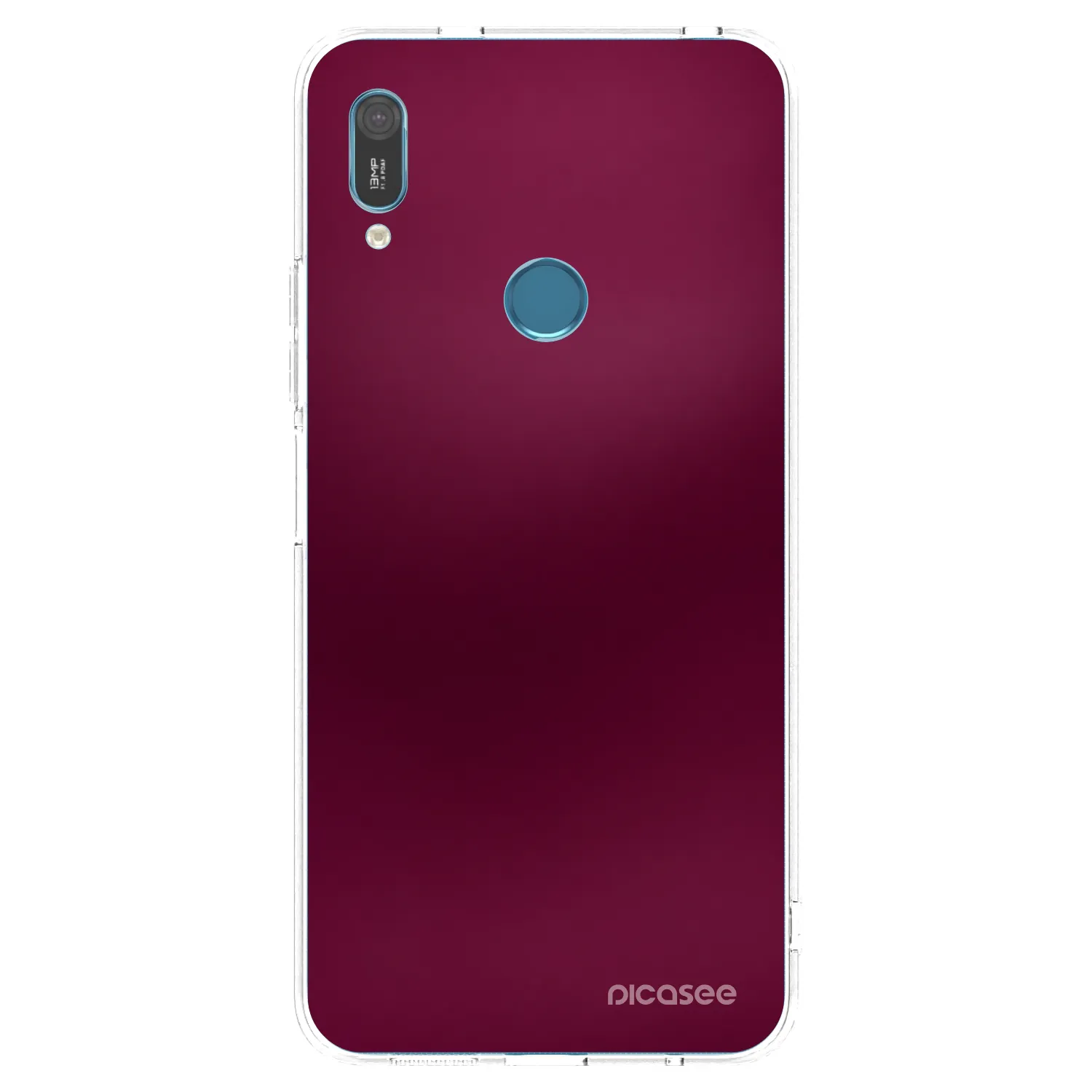 Picasee silikonski prozorni ovitek za Huawei Y6 2019 - Velvet Bordeaux
