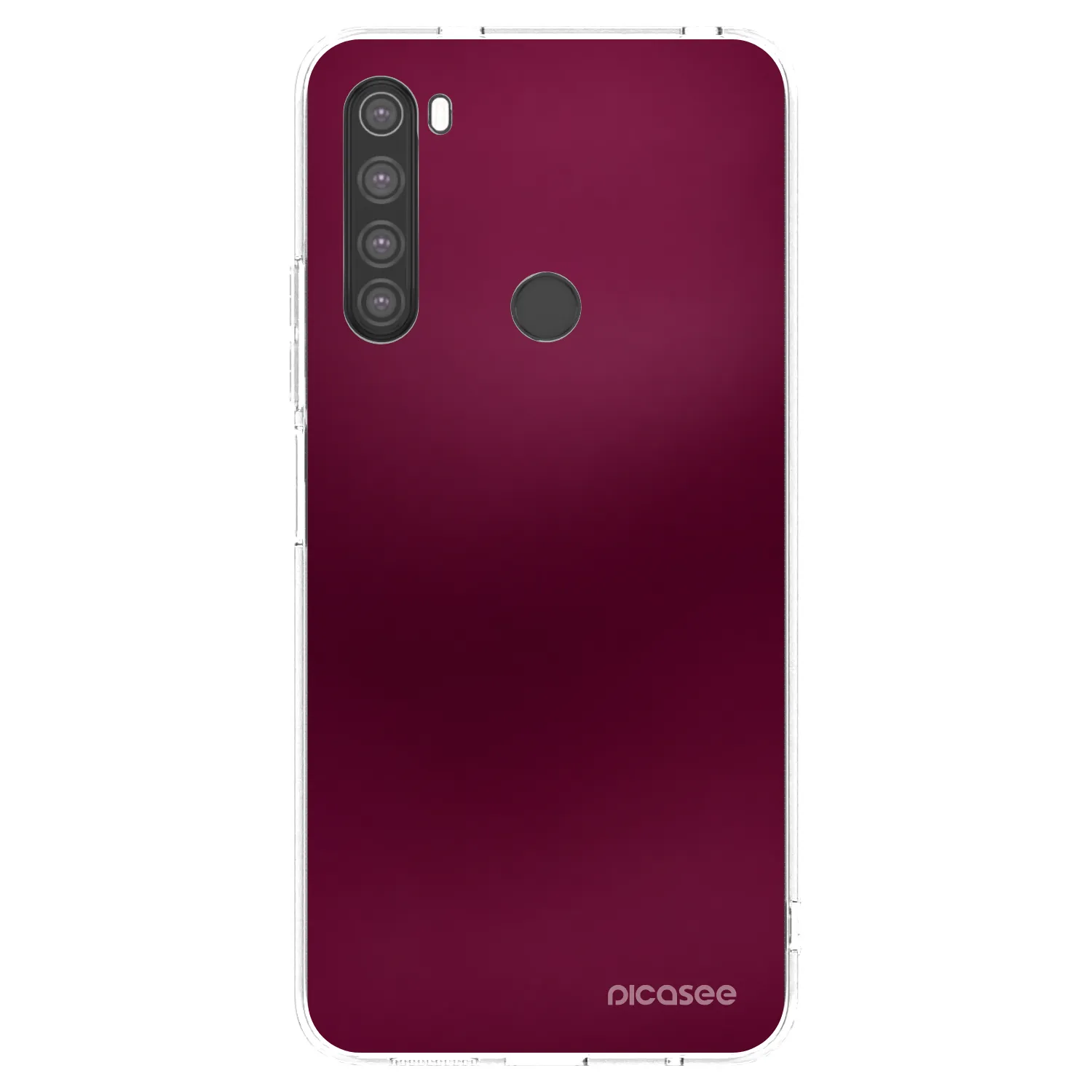 Picasee silikonski prozorni ovitek za Xiaomi Redmi Note 8 - Velvet Bordeaux