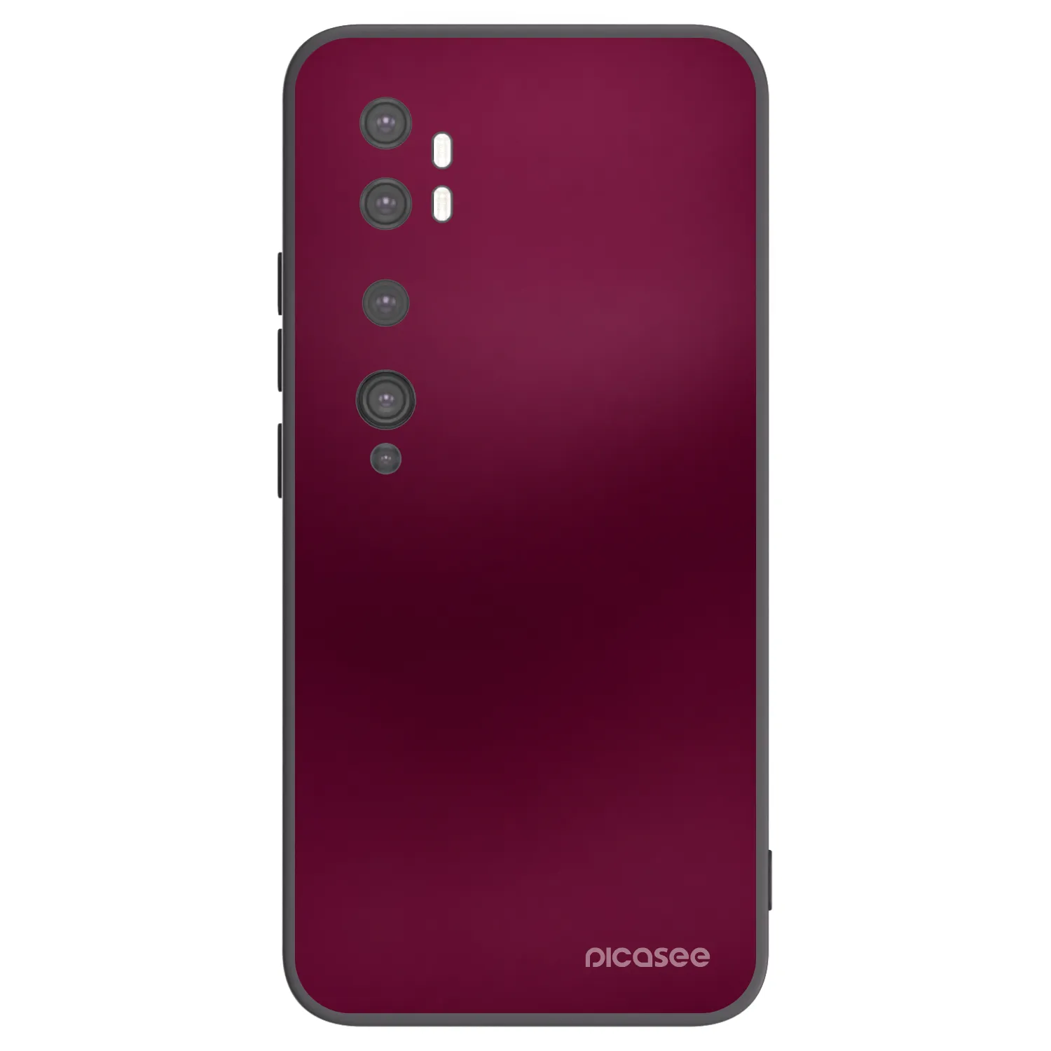 Picasee silikonski črni ovitek za Xiaomi Mi Note 10 (Pro) - Velvet Bordeaux