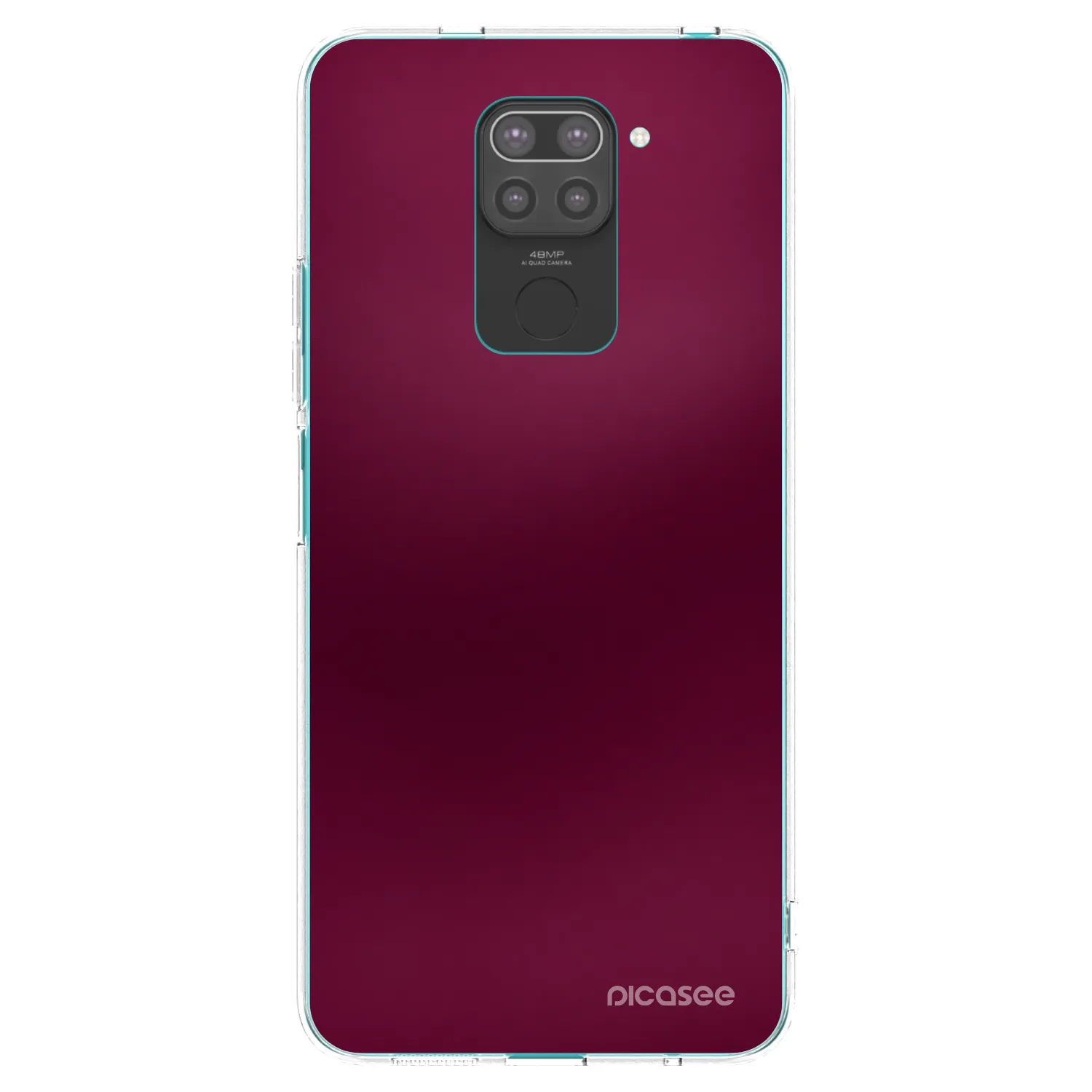 Picasee silikonski črni ovitek za Xiaomi Redmi Note 9 - Velvet Bordeaux