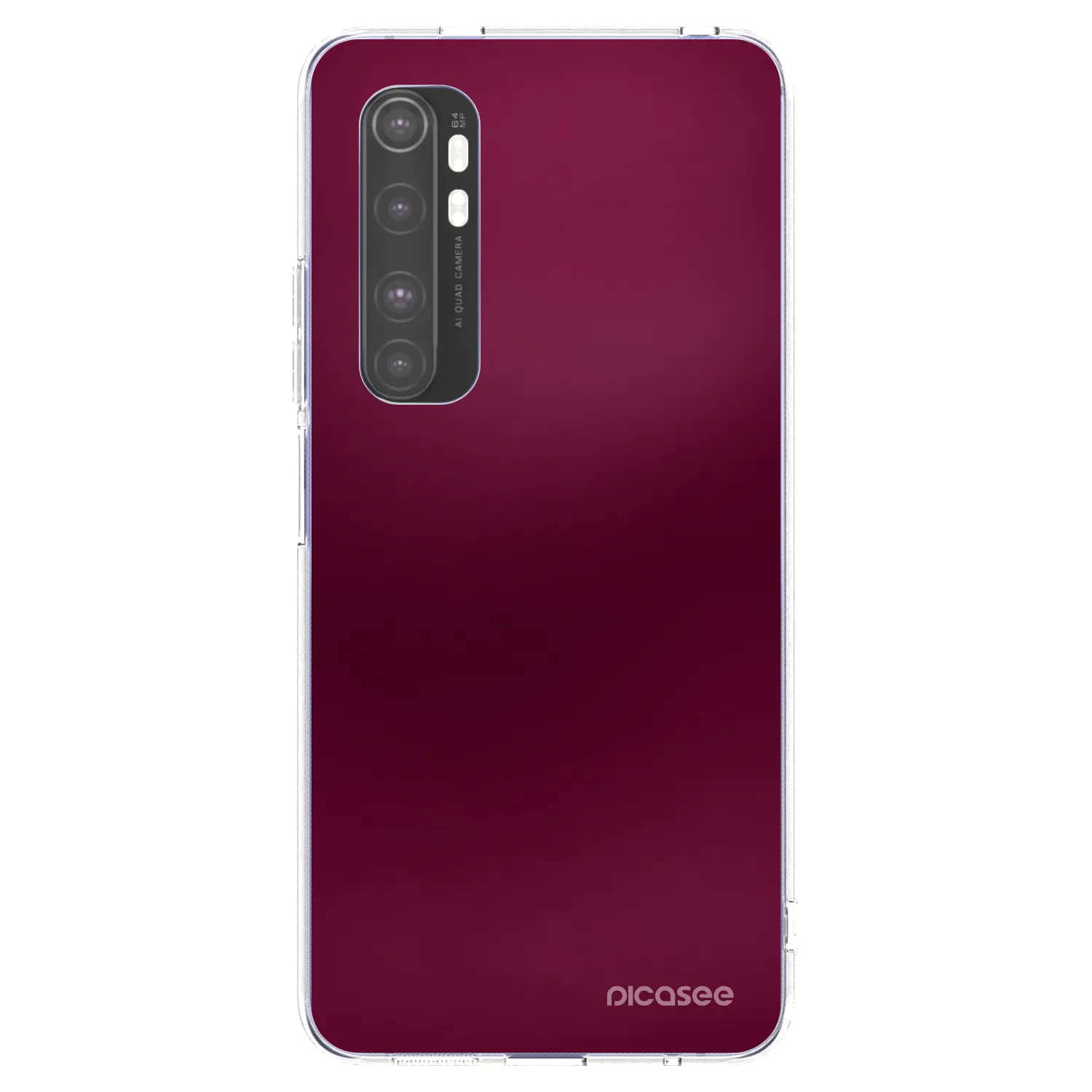 Picasee silikonski prozorni ovitek za Xiaomi Mi Note 10 Lite - Velvet Bordeaux