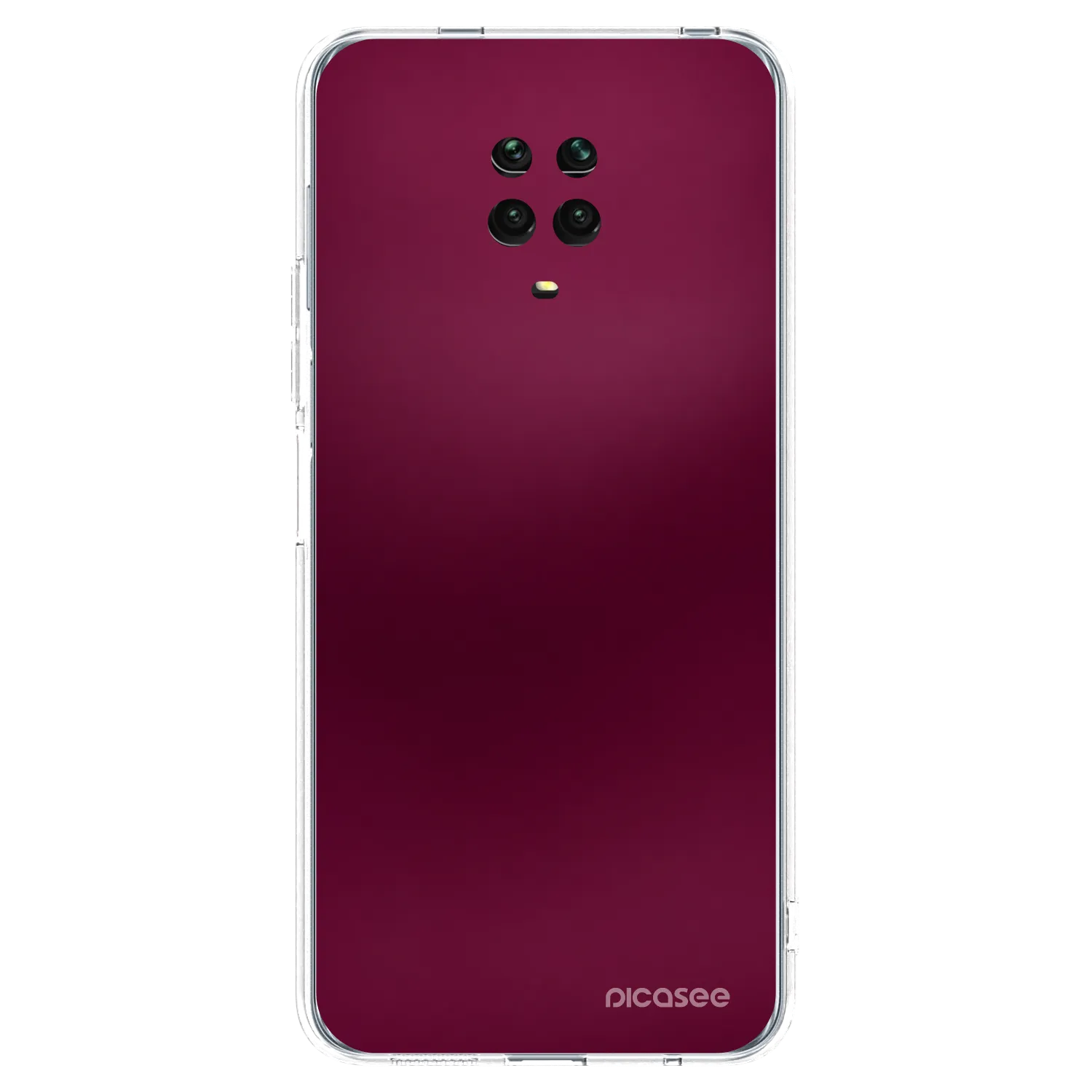 Picasee silikonski prozorni ovitek za Xiaomi Redmi Note 9S - Velvet Bordeaux