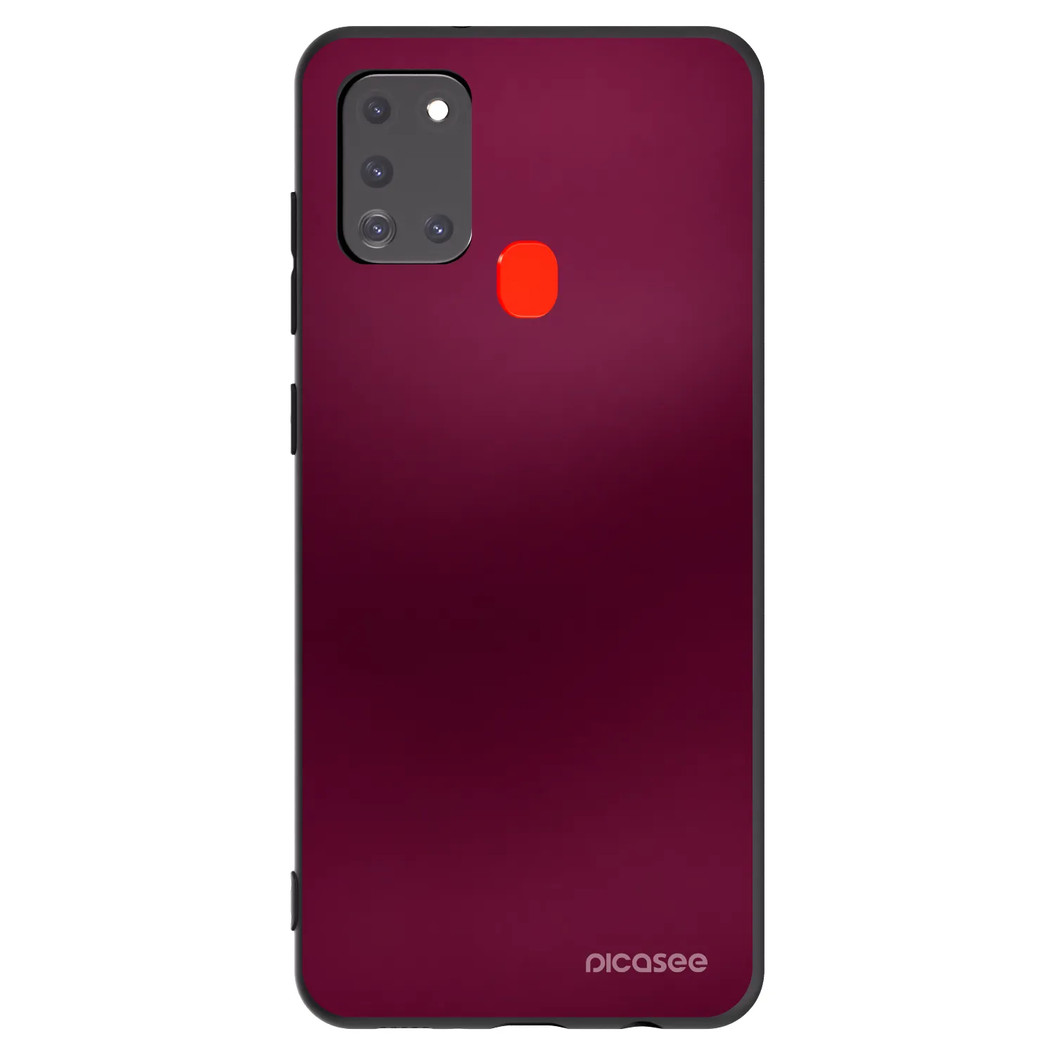 Picasee silikonski črni ovitek za Samsung Galaxy A21s - Velvet Bordeaux