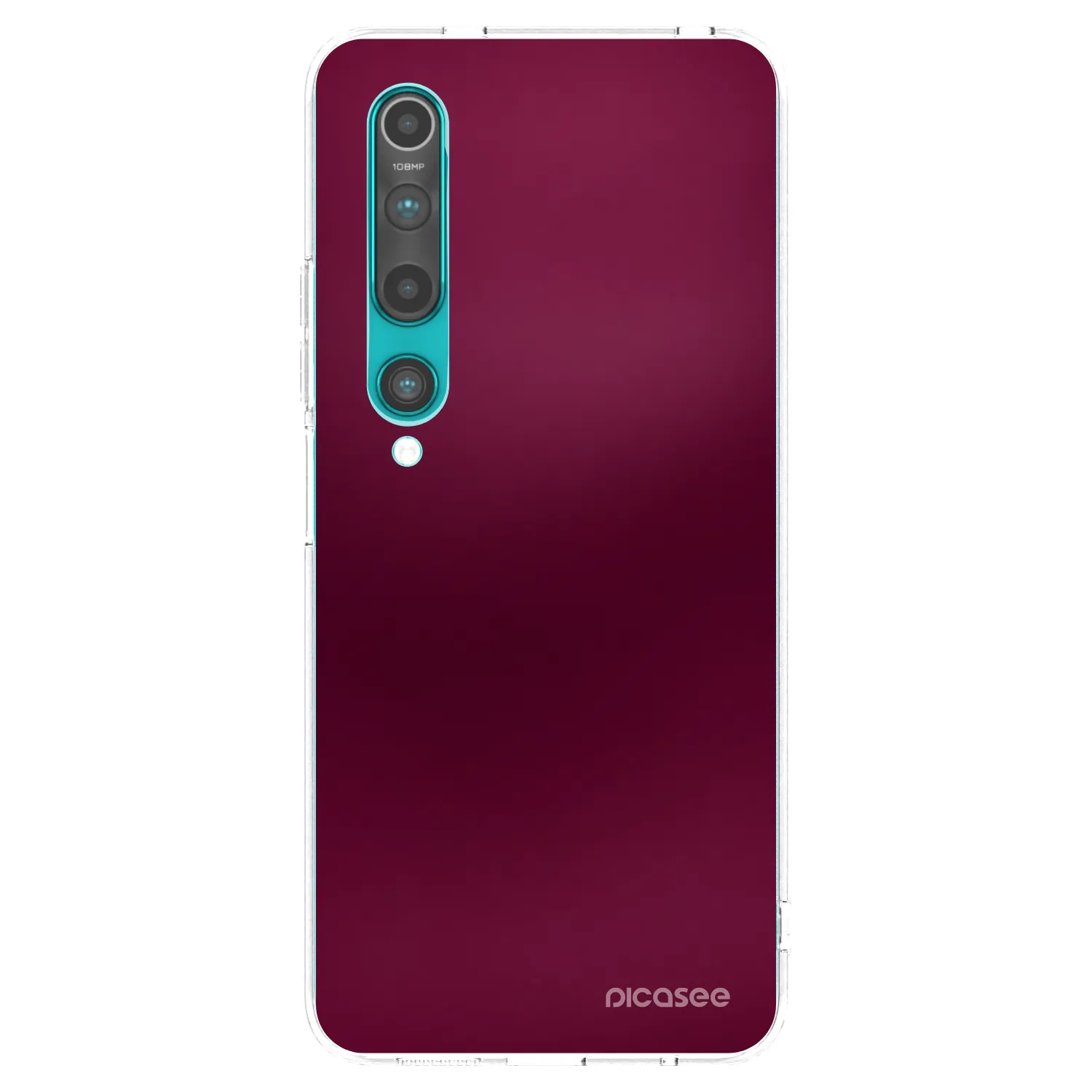 Picasee silikonski prozorni ovitek za Xiaomi Mi 10 - Velvet Bordeaux