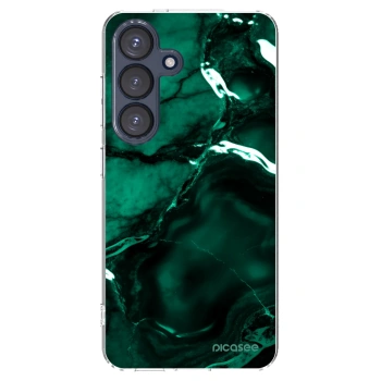 Picasee silikonski prozorni ovitek za Samsung Galaxy S25 5G - Dark emerald