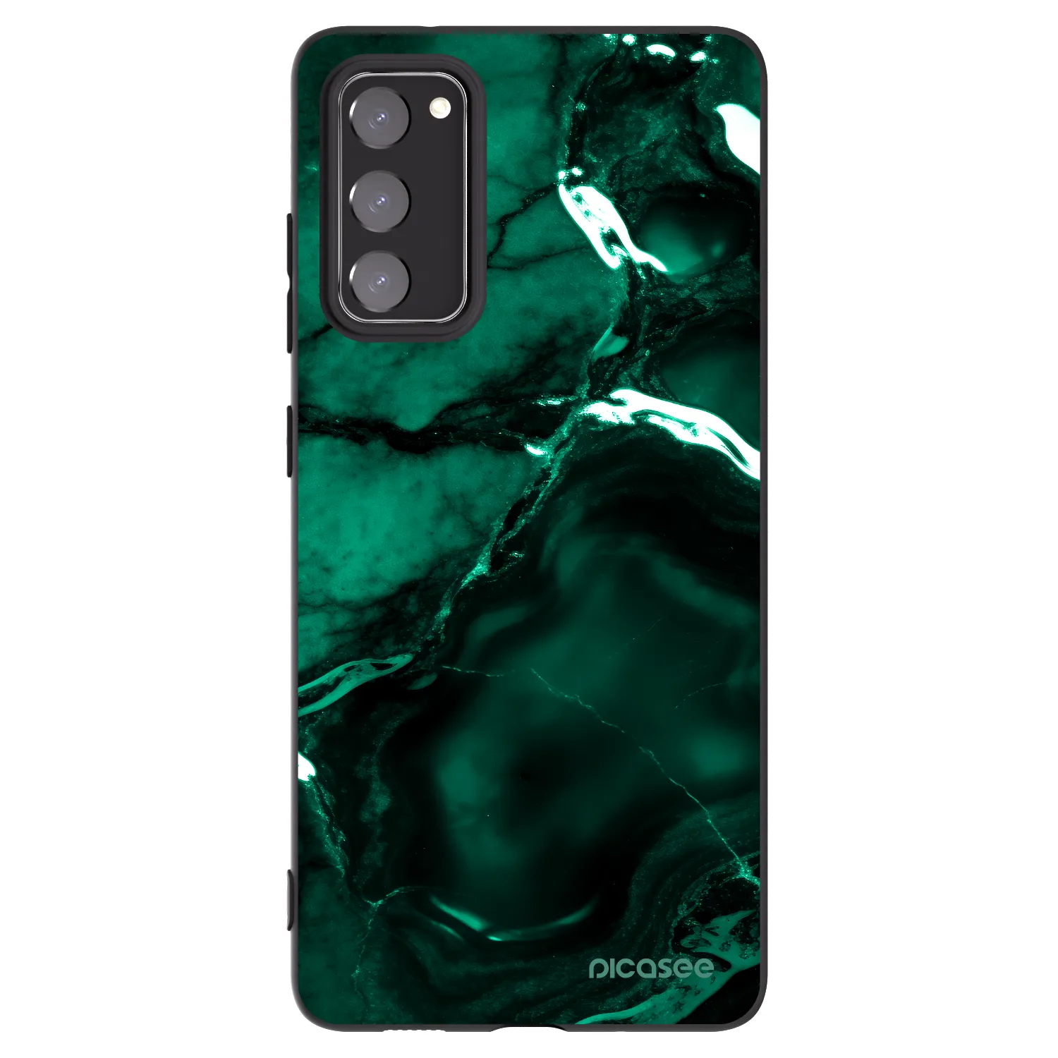 Picasee silikonski črni ovitek za Samsung Galaxy S20 FE - Dark emerald