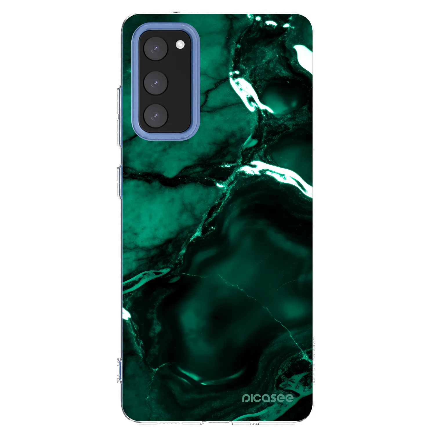 Picasee silikonski prozorni ovitek za Samsung Galaxy S20 FE - Dark emerald