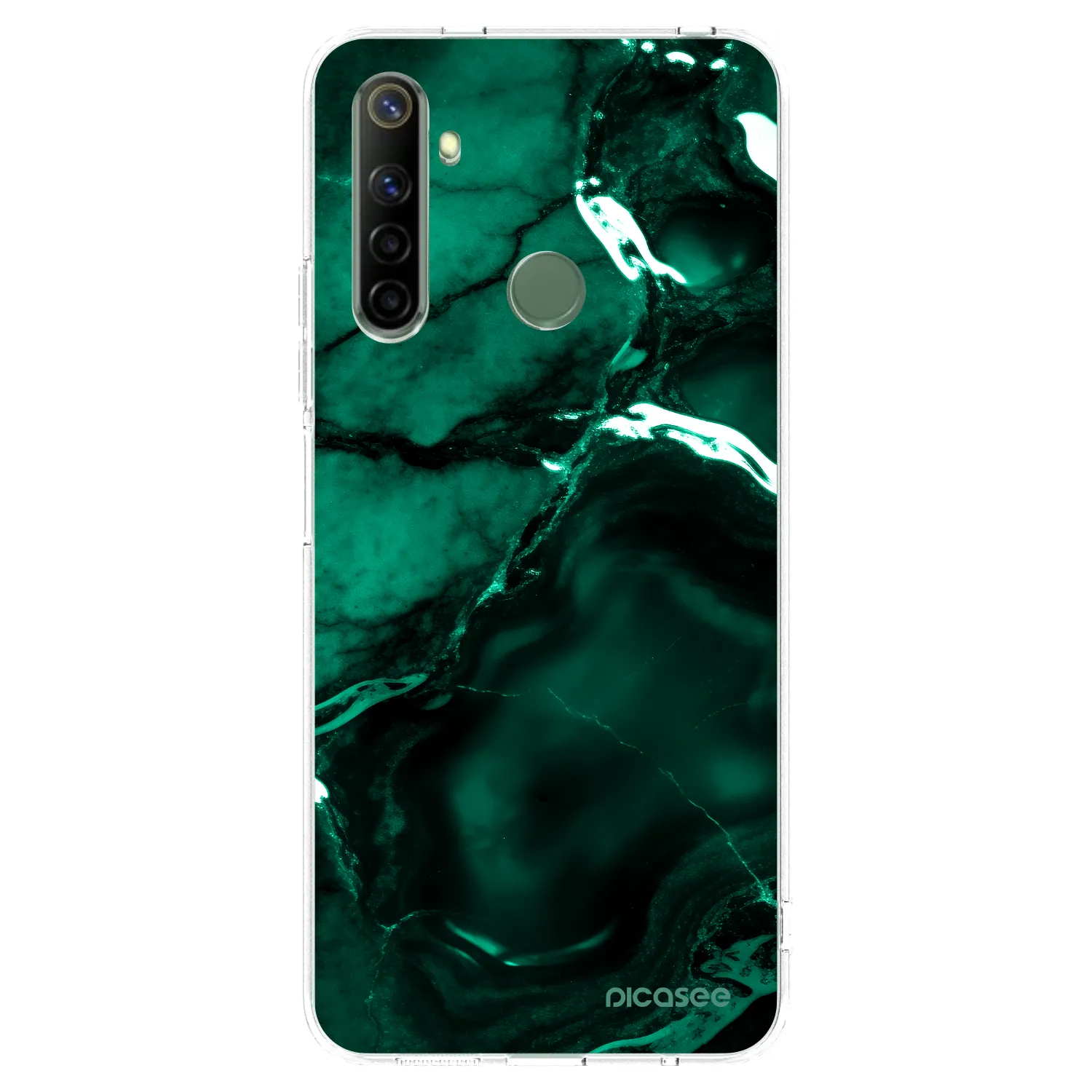 Picasee silikonski prozorni ovitek za Realme 6i - Dark emerald