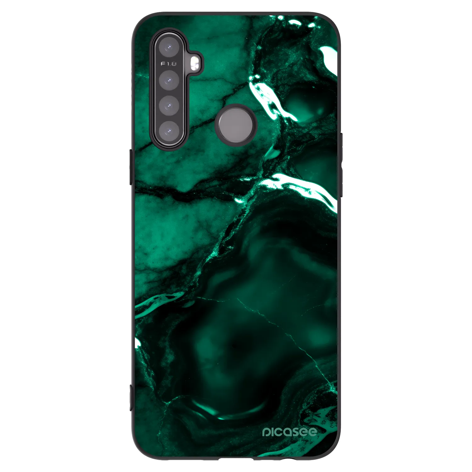 Picasee silikonski črni ovitek za Realme 6i - Dark emerald