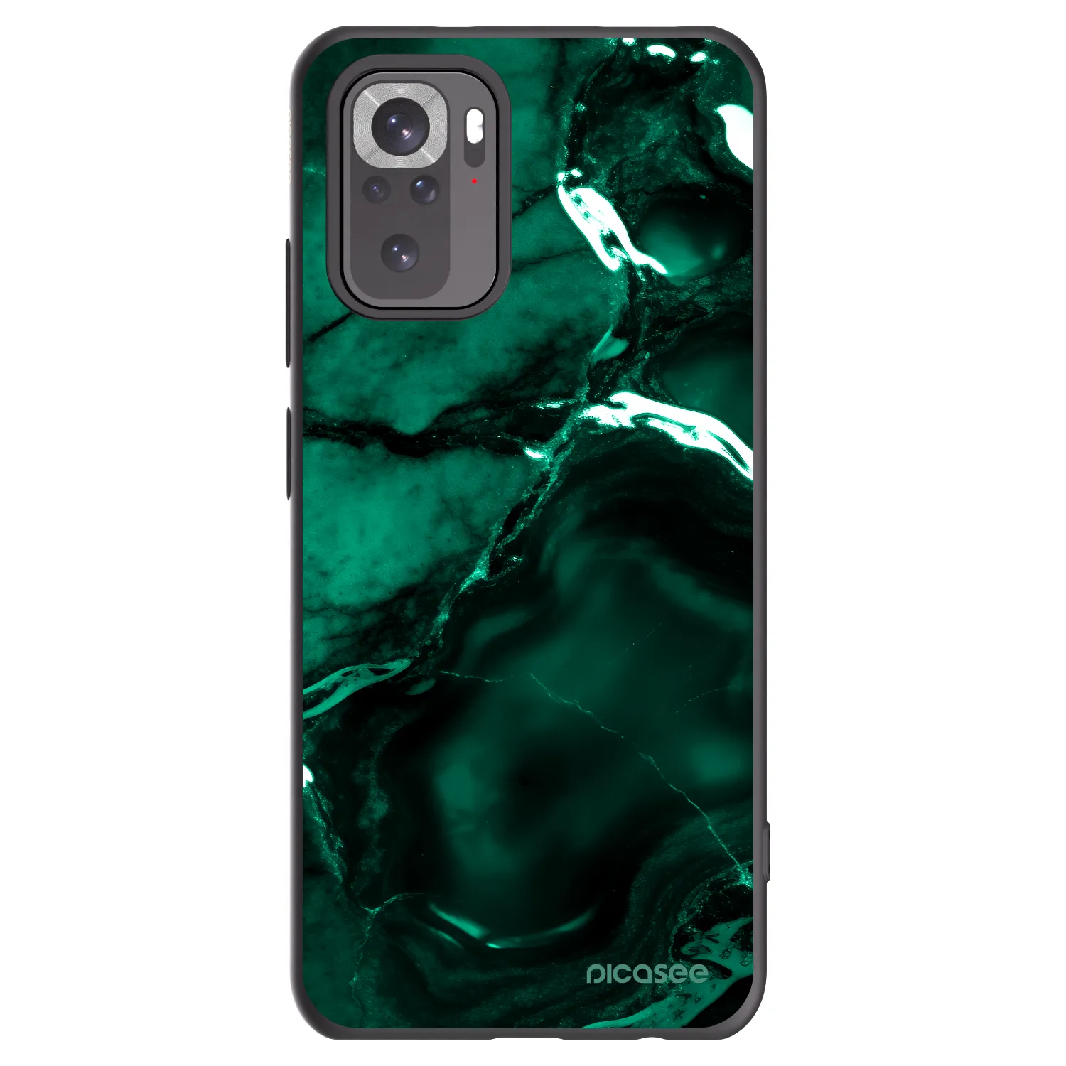 Picasee silikonski črni ovitek za Xiaomi Redmi Note 10 - Dark emerald
