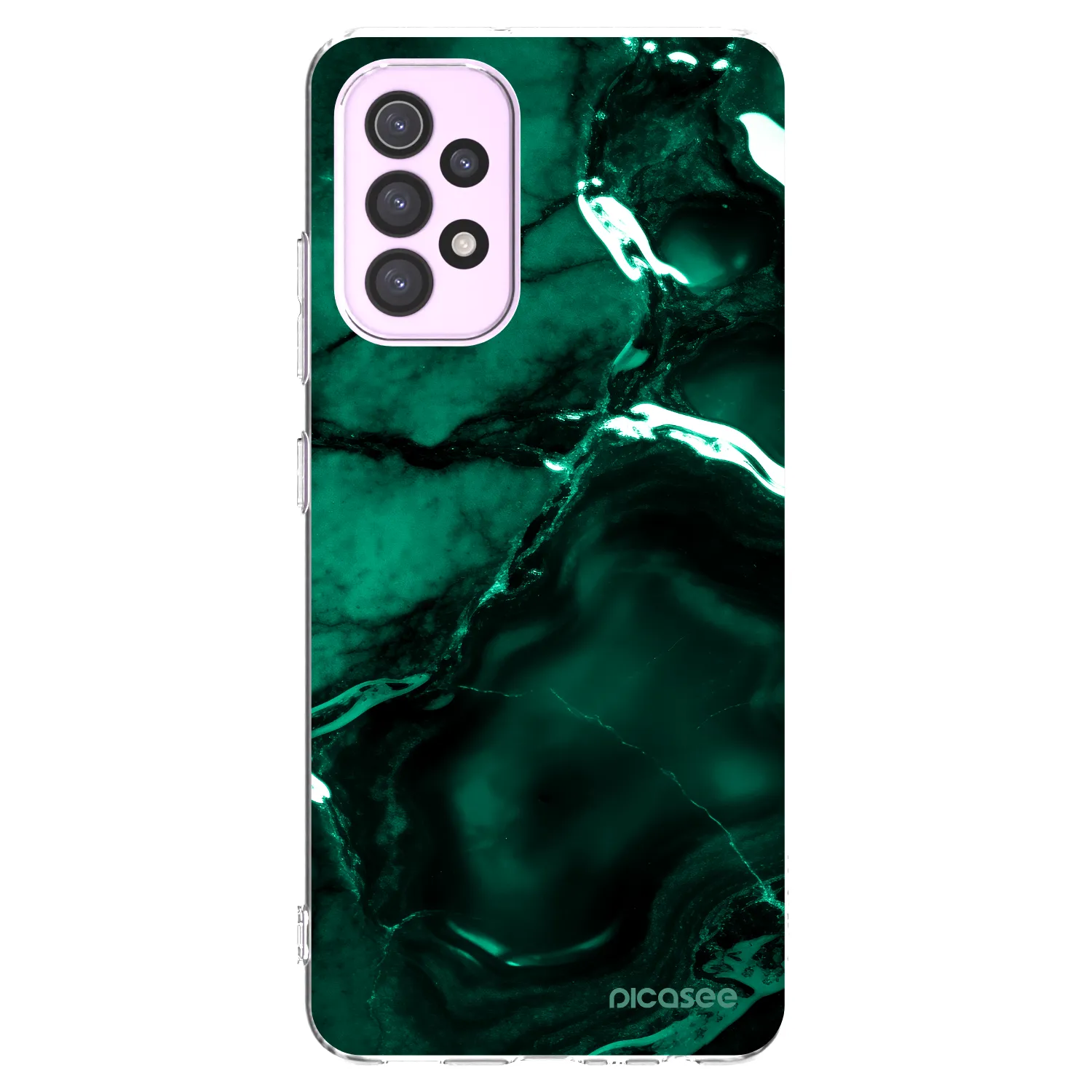 Picasee silikonski prozorni ovitek za Samsung Galaxy A32 5G A326B - Dark emerald