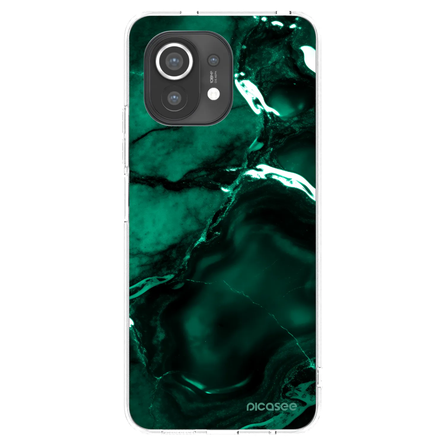 Picasee silikonski prozorni ovitek za Xiaomi Mi 11 - Dark emerald