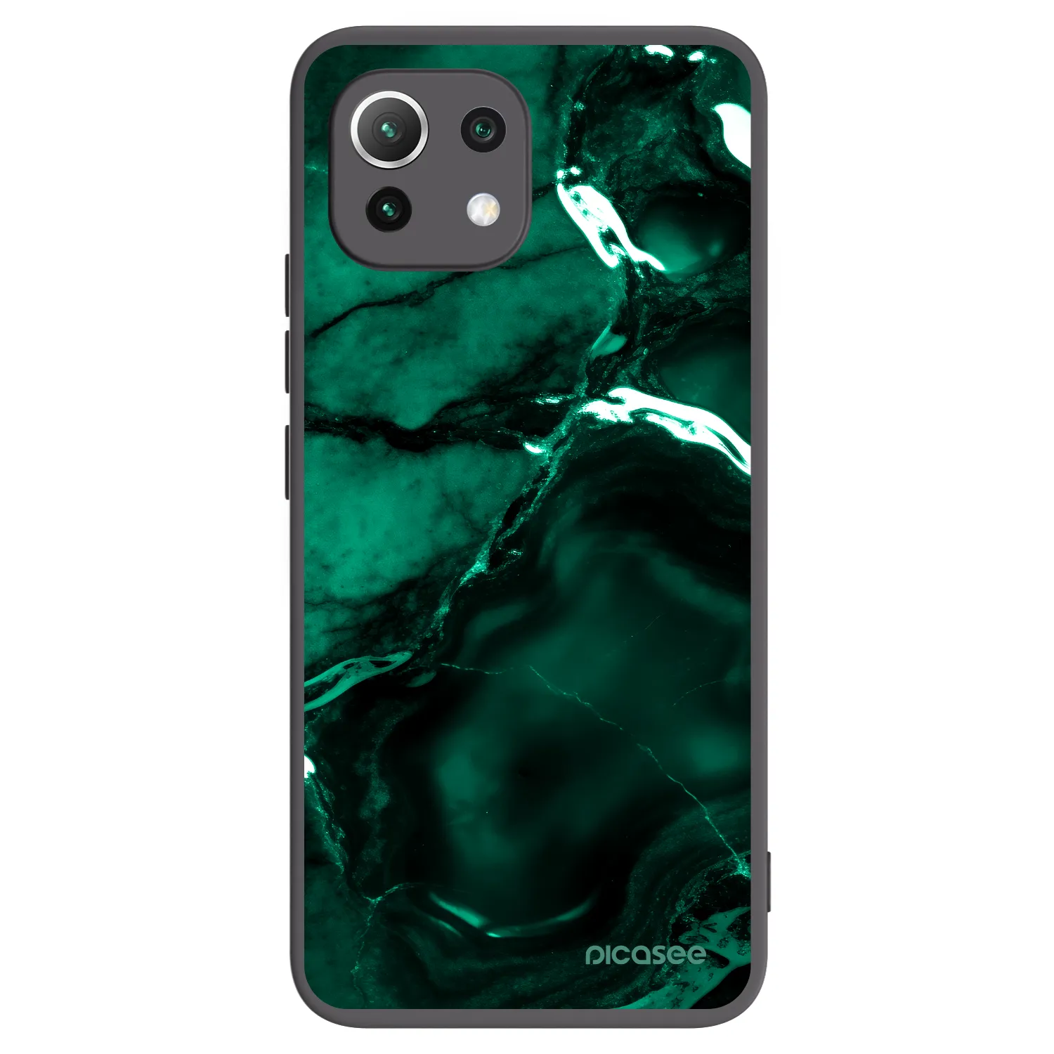 Picasee silikonski črni ovitek za Xiaomi Mi 11 Lite - Dark emerald