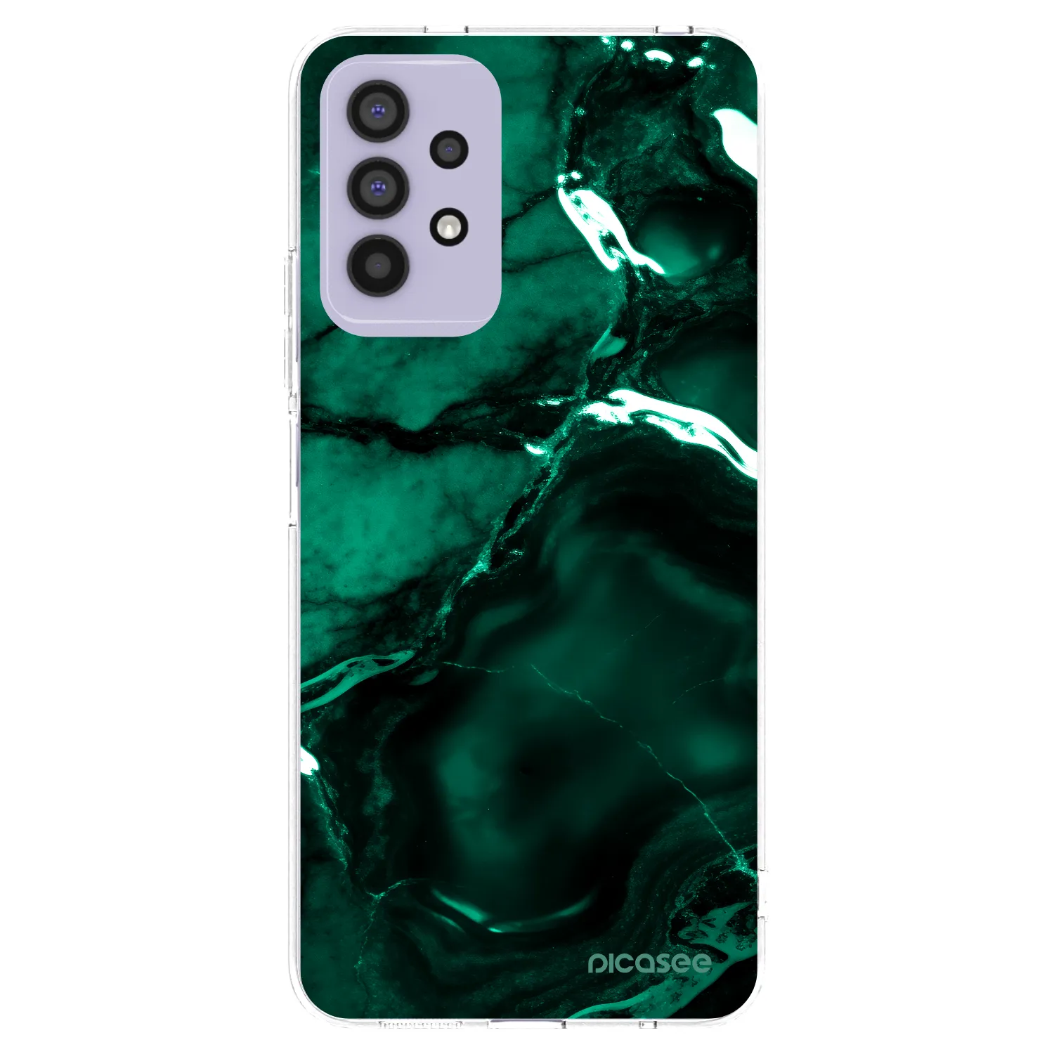 Picasee silikonski prozorni ovitek za Samsung Galaxy A32 4G SM-A325F - Dark emerald