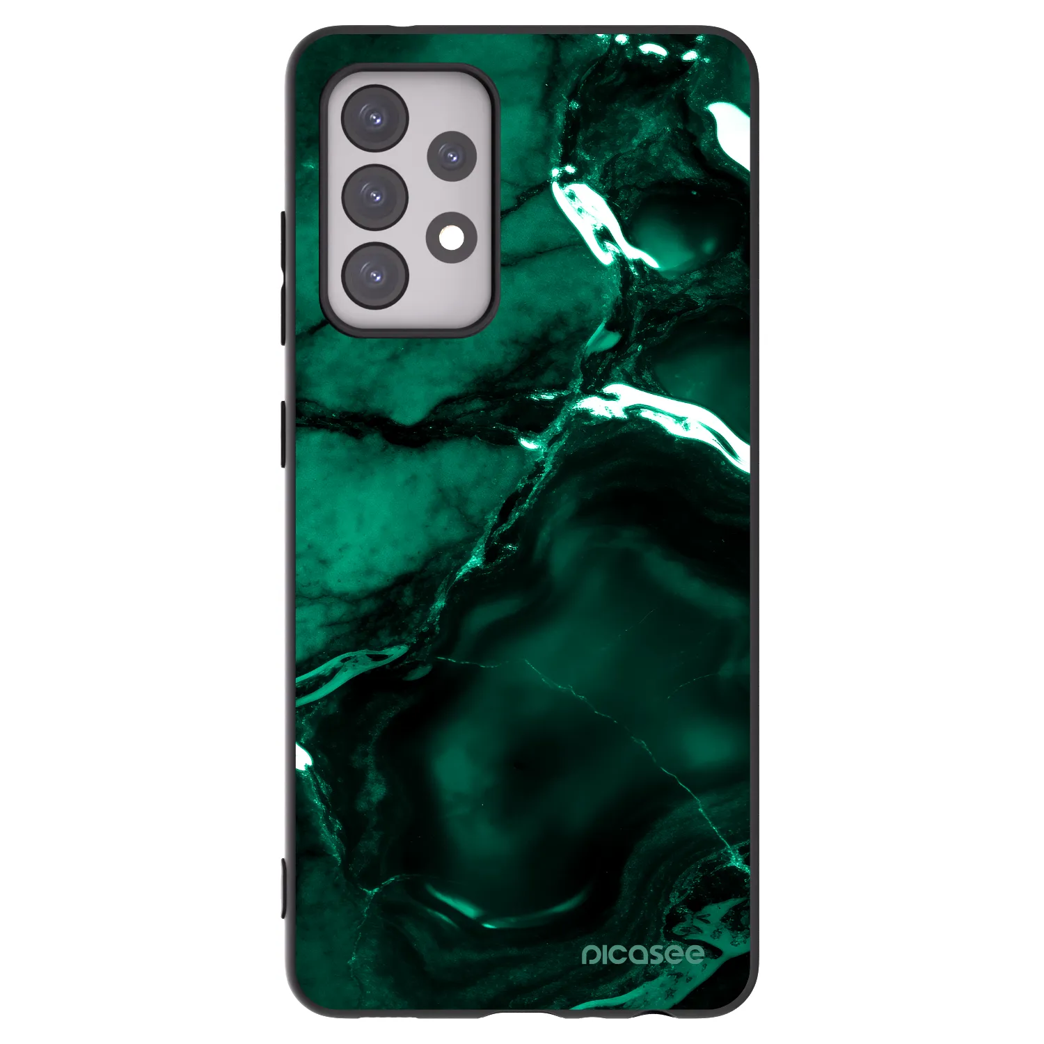 Picasee silikonski črni ovitek za Samsung Galaxy A52s 5G A528B - Dark emerald