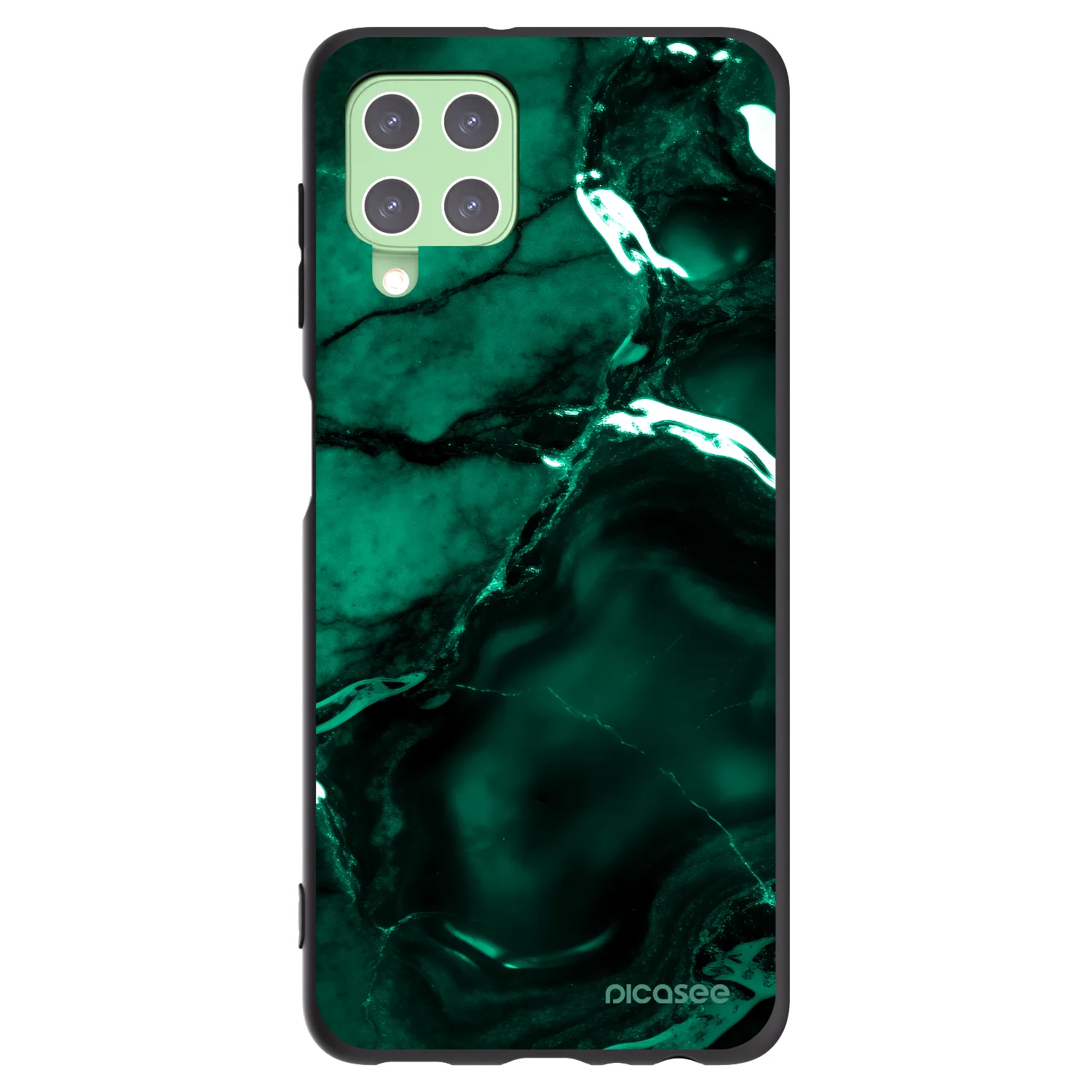 Picasee silikonski črni ovitek za Samsung Galaxy A22 A225F 4G - Dark emerald