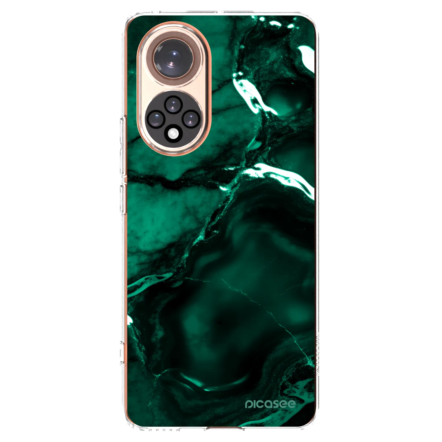 Picasee silikonski prozorni ovitek za Honor 50 5G - Dark emerald