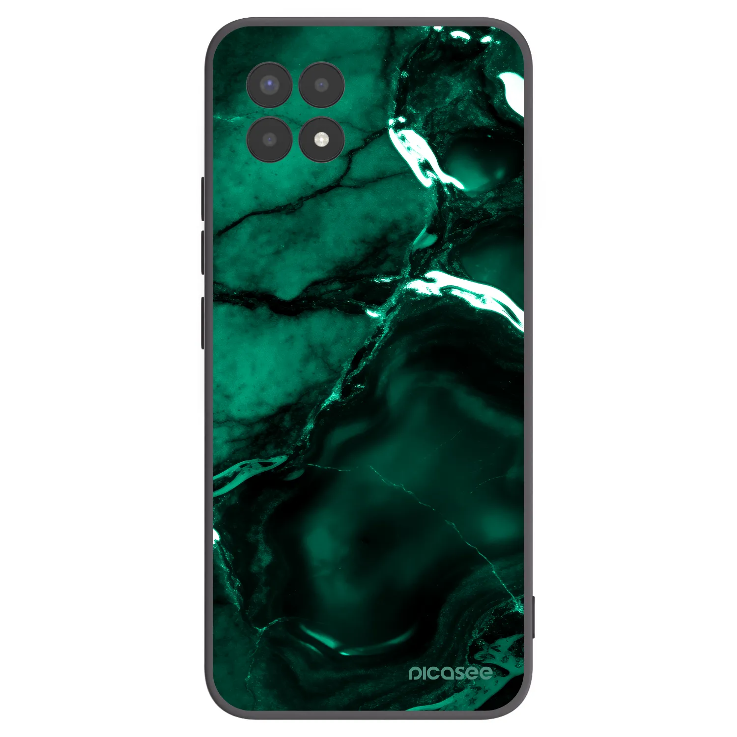 Picasee silikonski črni ovitek za Realme 8i - Dark emerald