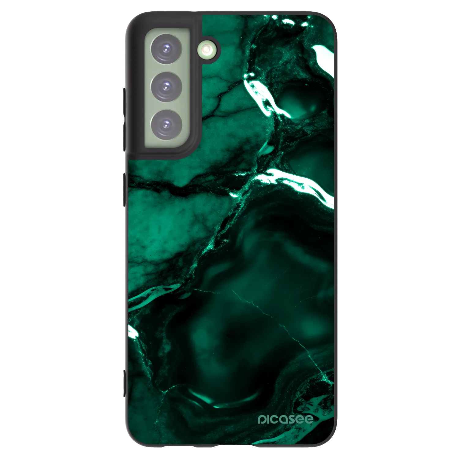 Picasee silikonski črni ovitek za Samsung Galaxy S21 FE 5G - Dark emerald