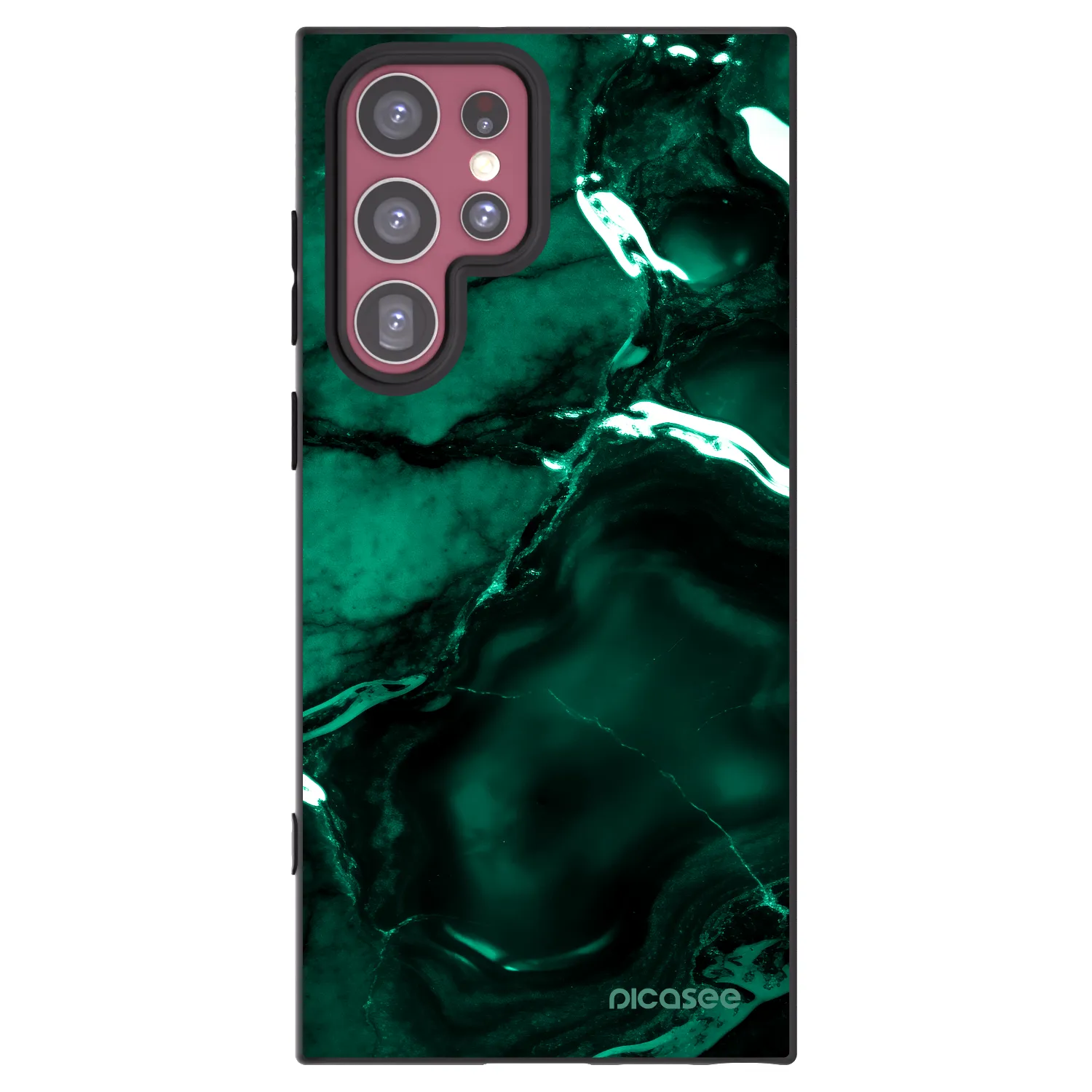 Picasee silikonski črni ovitek za Samsung Galaxy S22 Ultra 5G - Dark emerald