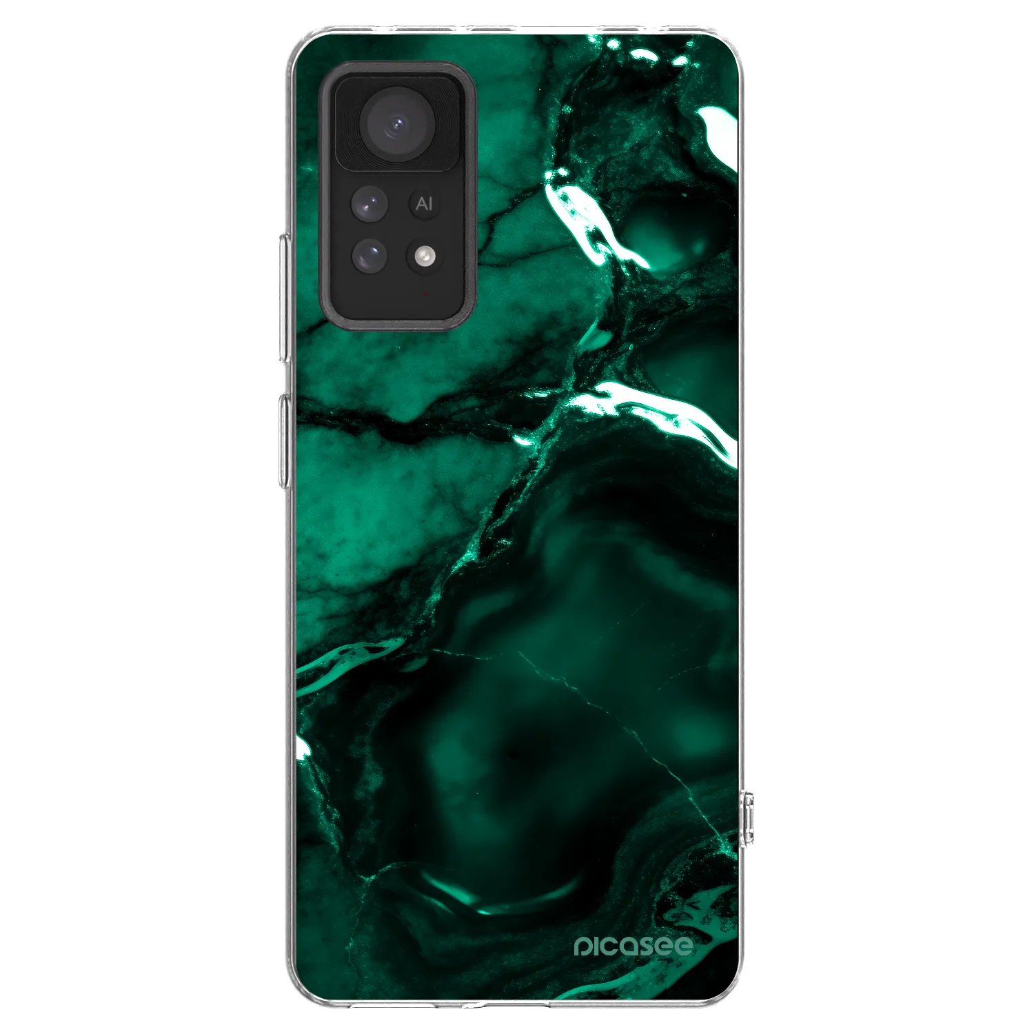 Picasee silikonski prozorni ovitek za Xiaomi Redmi Note 11 Pro 5G - Dark emerald