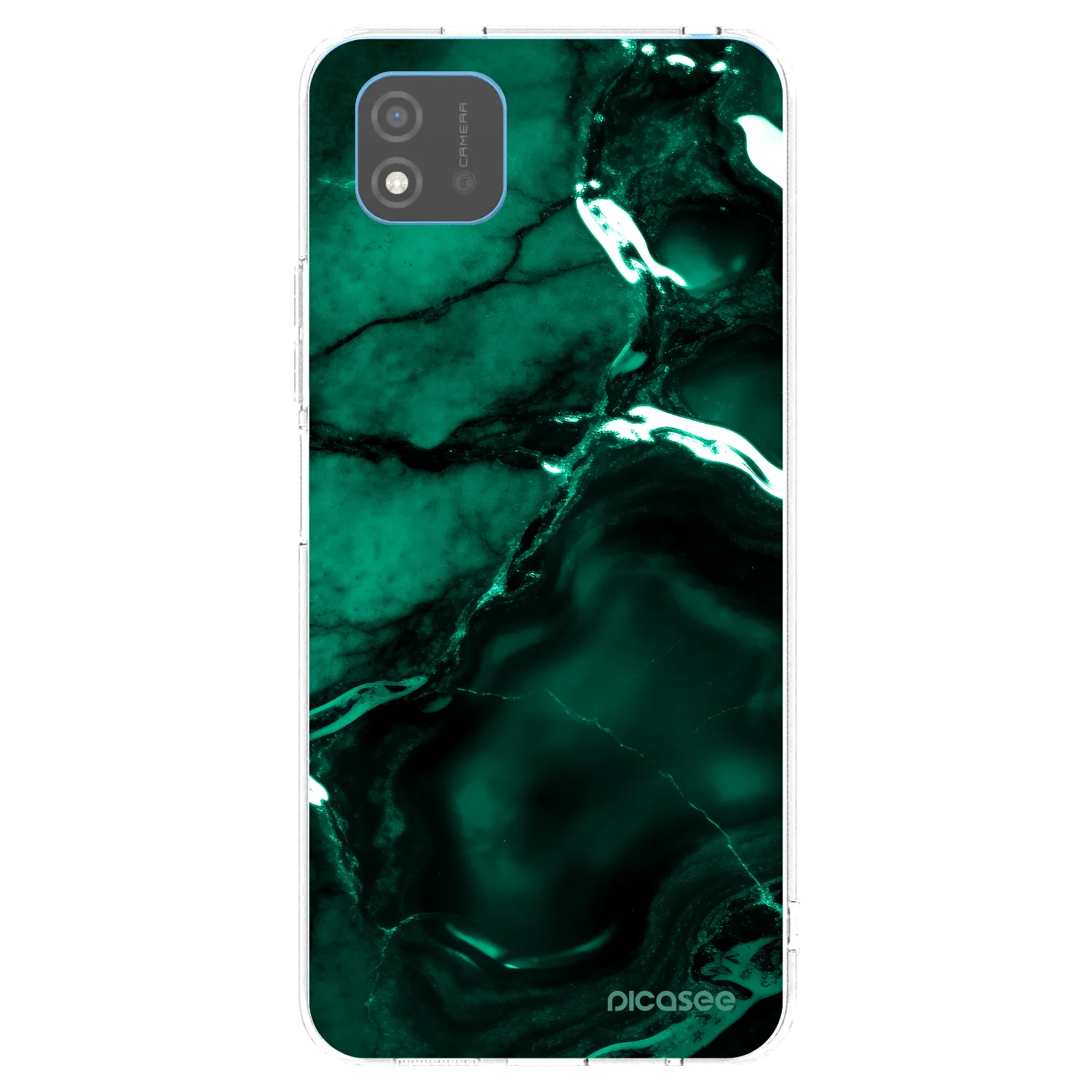 Picasee silikonski prozorni ovitek za Realme C11 (2021) - Dark emerald