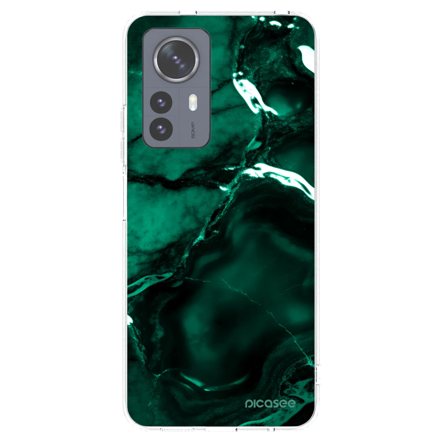 Picasee silikonski prozorni ovitek za Xiaomi 12 Pro - Dark emerald