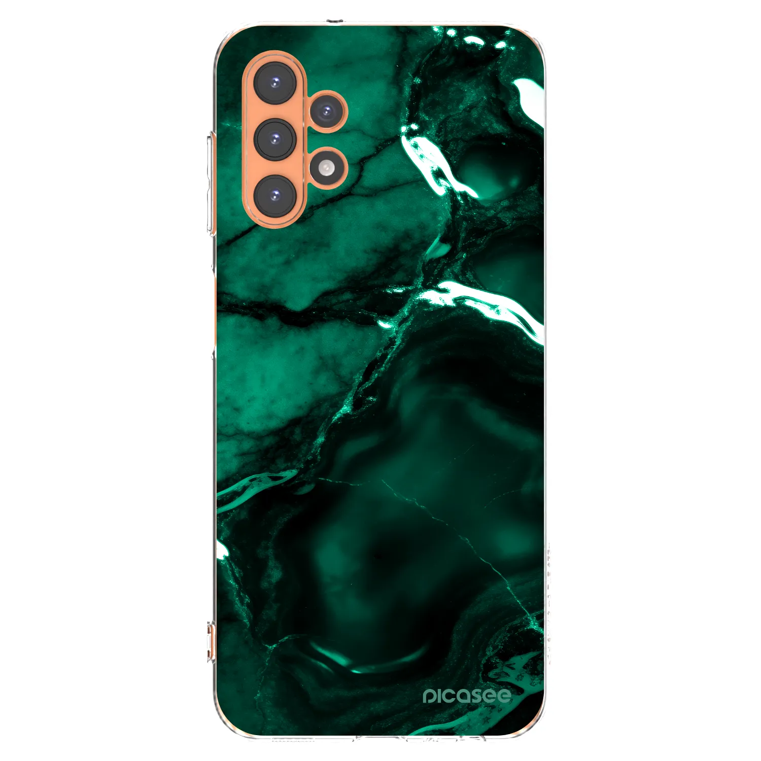 Picasee silikonski prozorni ovitek za Samsung Galaxy A13 4G A135 - Dark emerald