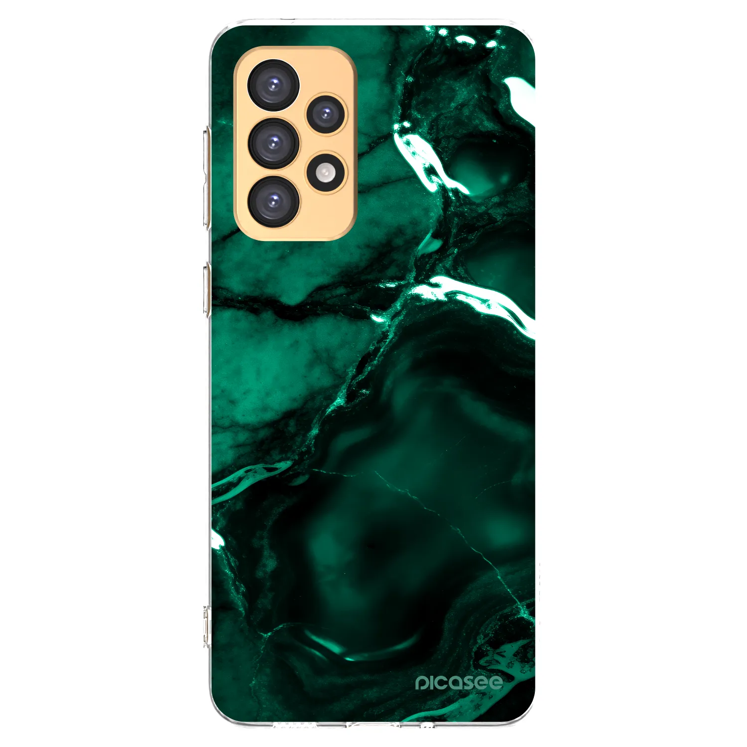 Picasee silikonski prozorni ovitek za Samsung Galaxy A33 5G A336 - Dark emerald
