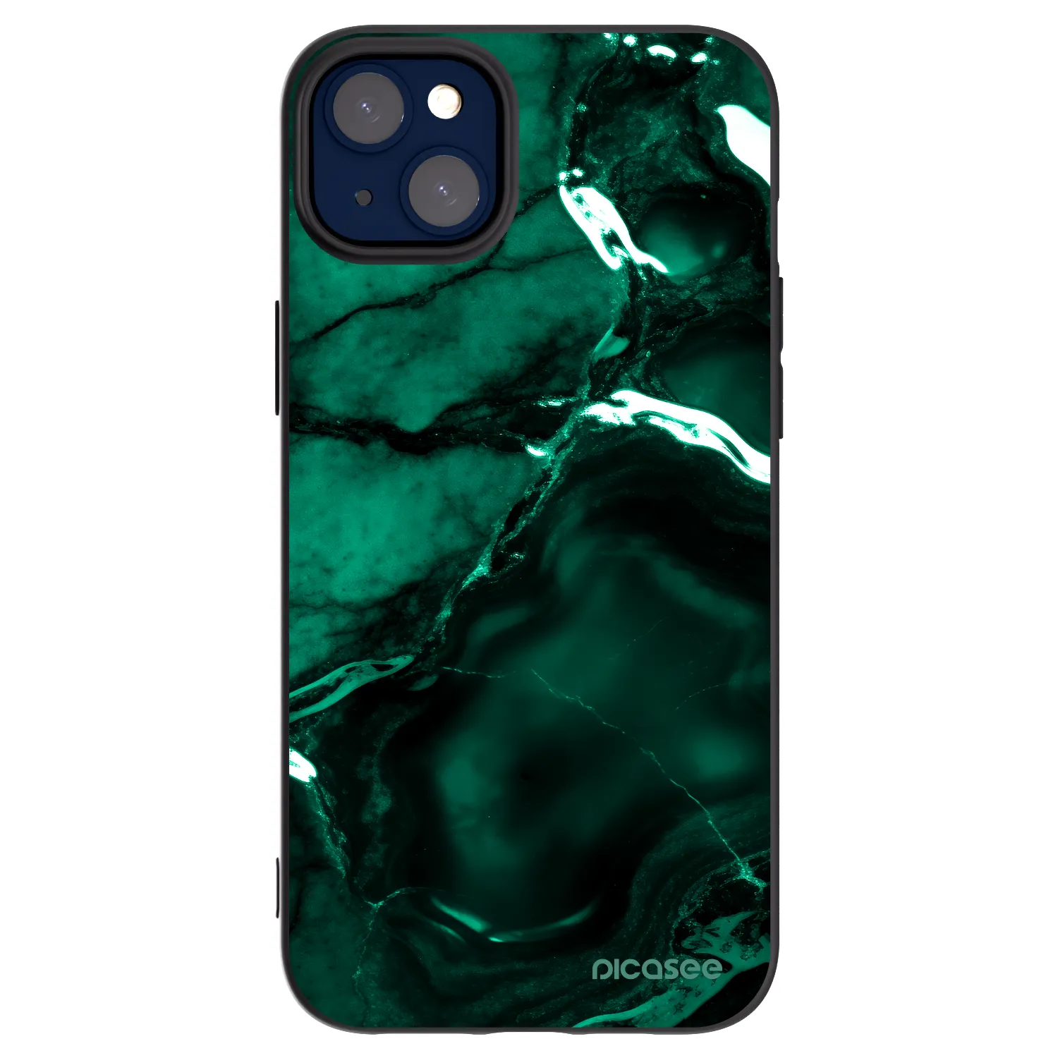 Picasee silikonski črni ovitek za Apple iPhone 14 Plus - Dark emerald