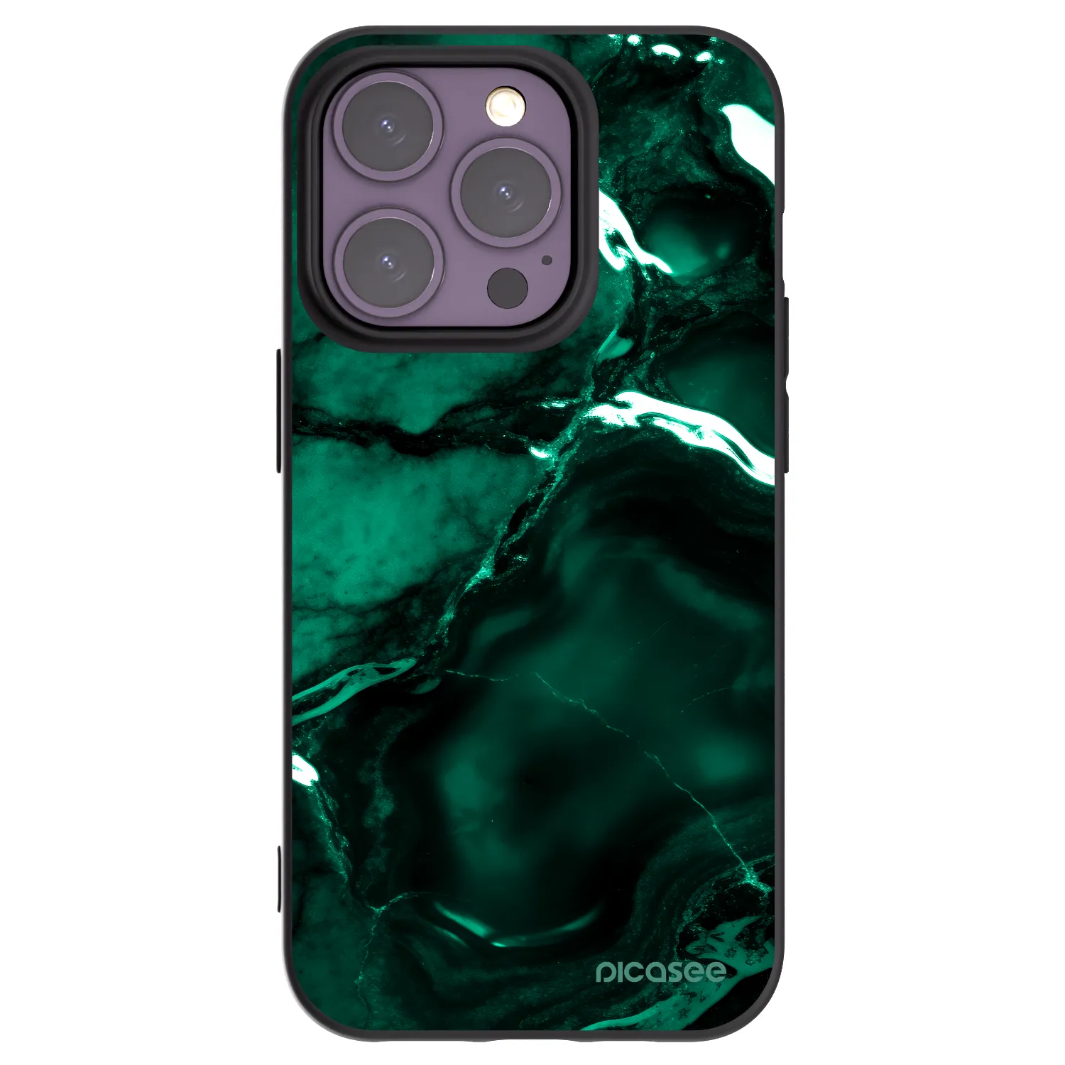 Picasee silikonski črni ovitek za Apple iPhone 14 Pro - Dark emerald