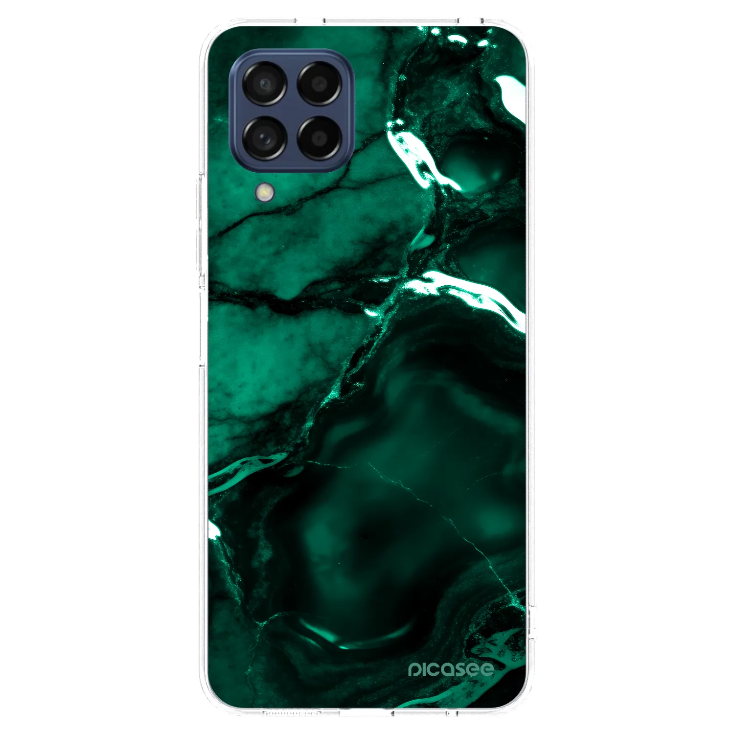 Picasee silikonski prozorni ovitek za Samsung Galaxy M53 5G - Dark emerald