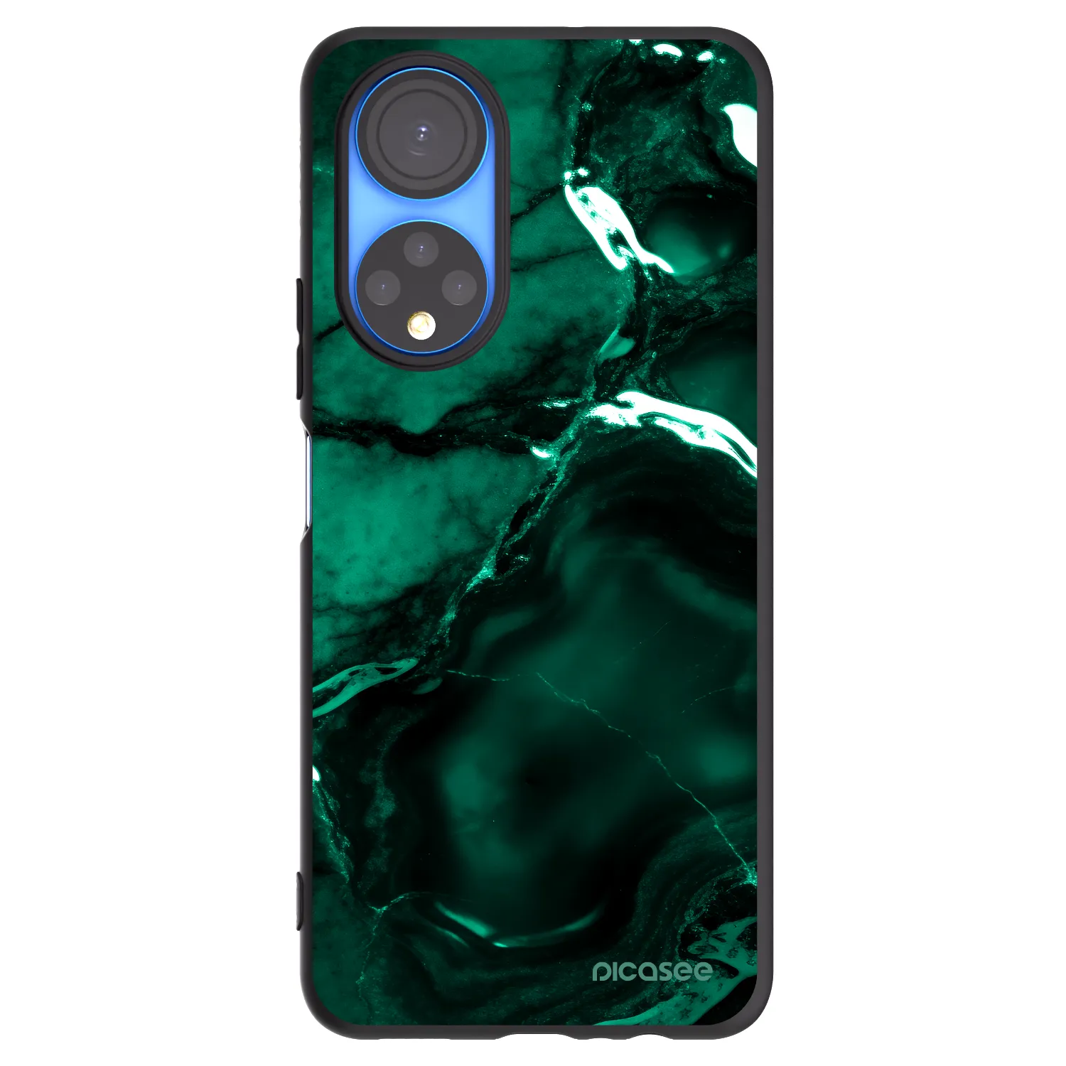 Picasee silikonski črni ovitek za Honor X7 - Dark emerald