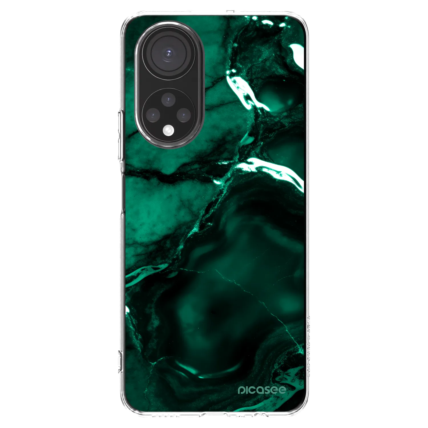 Picasee silikonski prozorni ovitek za Honor X7 - Dark emerald