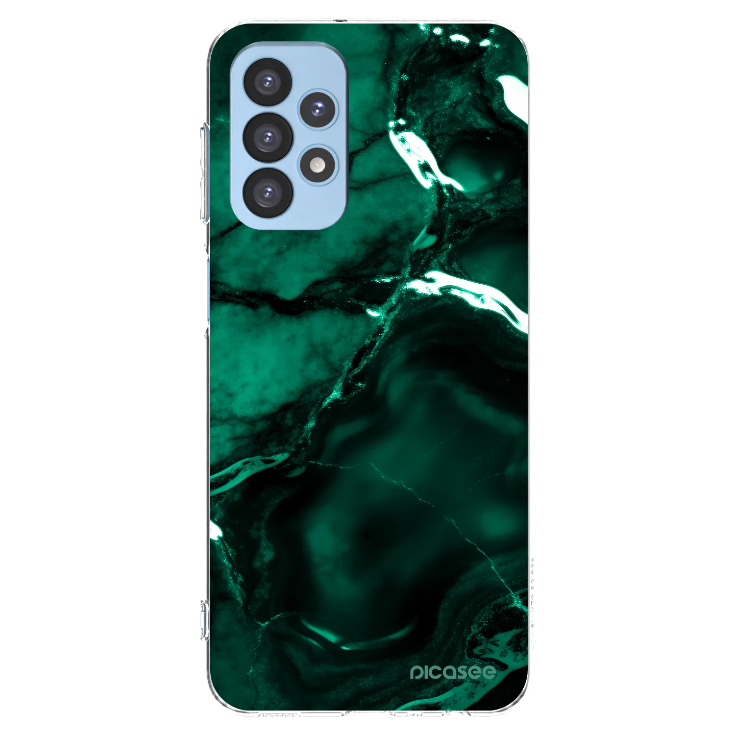 Picasee silikonski prozorni ovitek za Samsung Galaxy A23 A235F 4G - Dark emerald