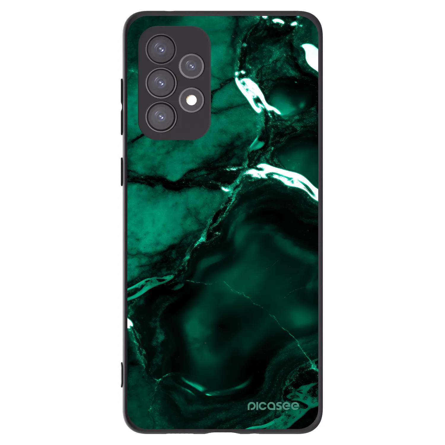Picasee silikonski črni ovitek za Samsung Galaxy A73 5G - Dark emerald