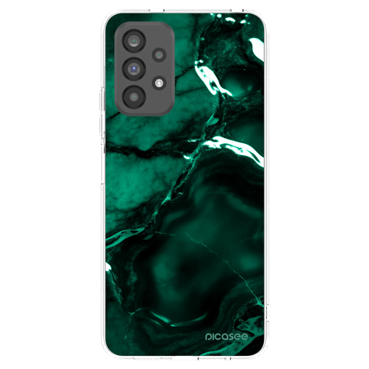 Picasee silikonski prozorni ovitek za Samsung Galaxy A73 5G - Dark emerald