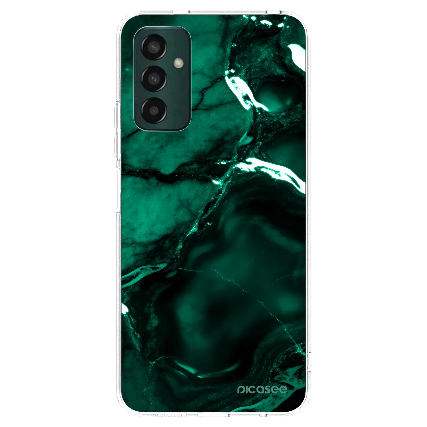 Picasee silikonski prozorni ovitek za Samsung Galaxy M23 5G - Dark emerald