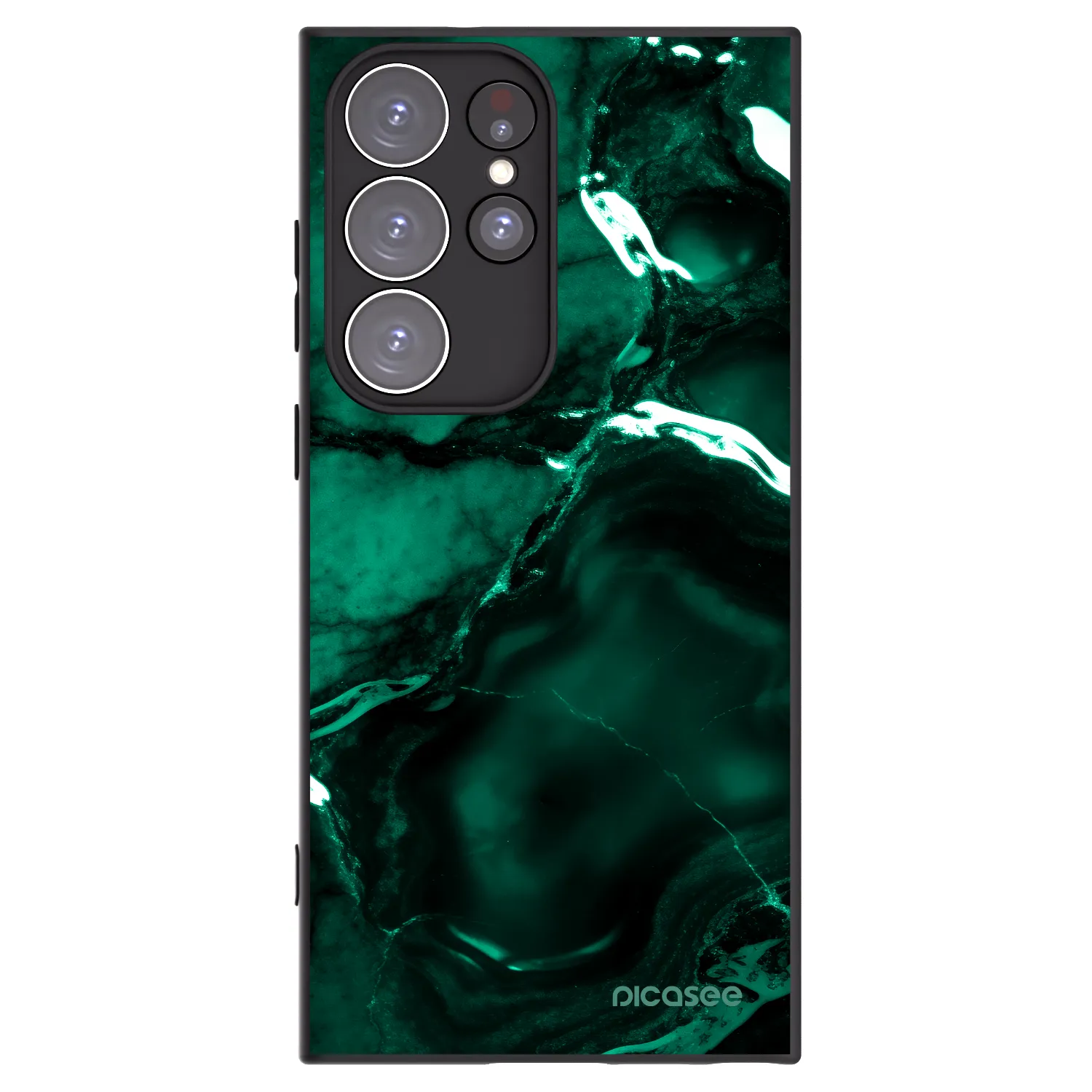 Picasee silikonski črni ovitek za Samsung Galaxy S23 Ultra 5G - Dark emerald