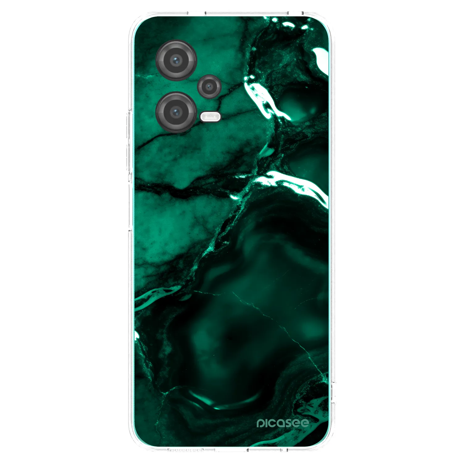 Picasee silikonski prozorni ovitek za Xiaomi Poco X5 - Dark emerald