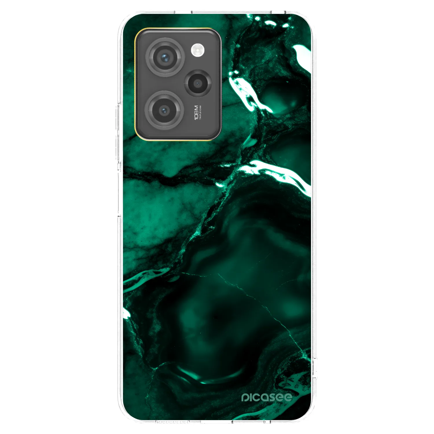 Picasee silikonski prozorni ovitek za Xiaomi Poco X5 Pro - Dark emerald