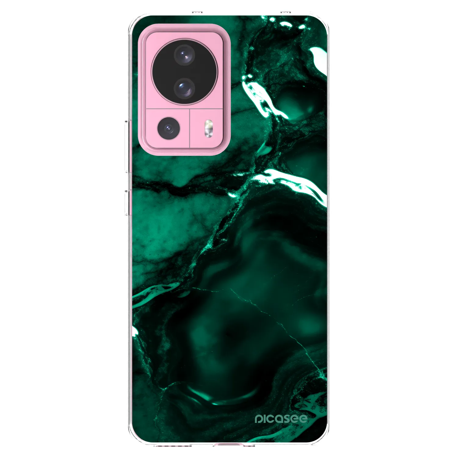 Picasee silikonski prozorni ovitek za Xiaomi 13 Lite - Dark emerald