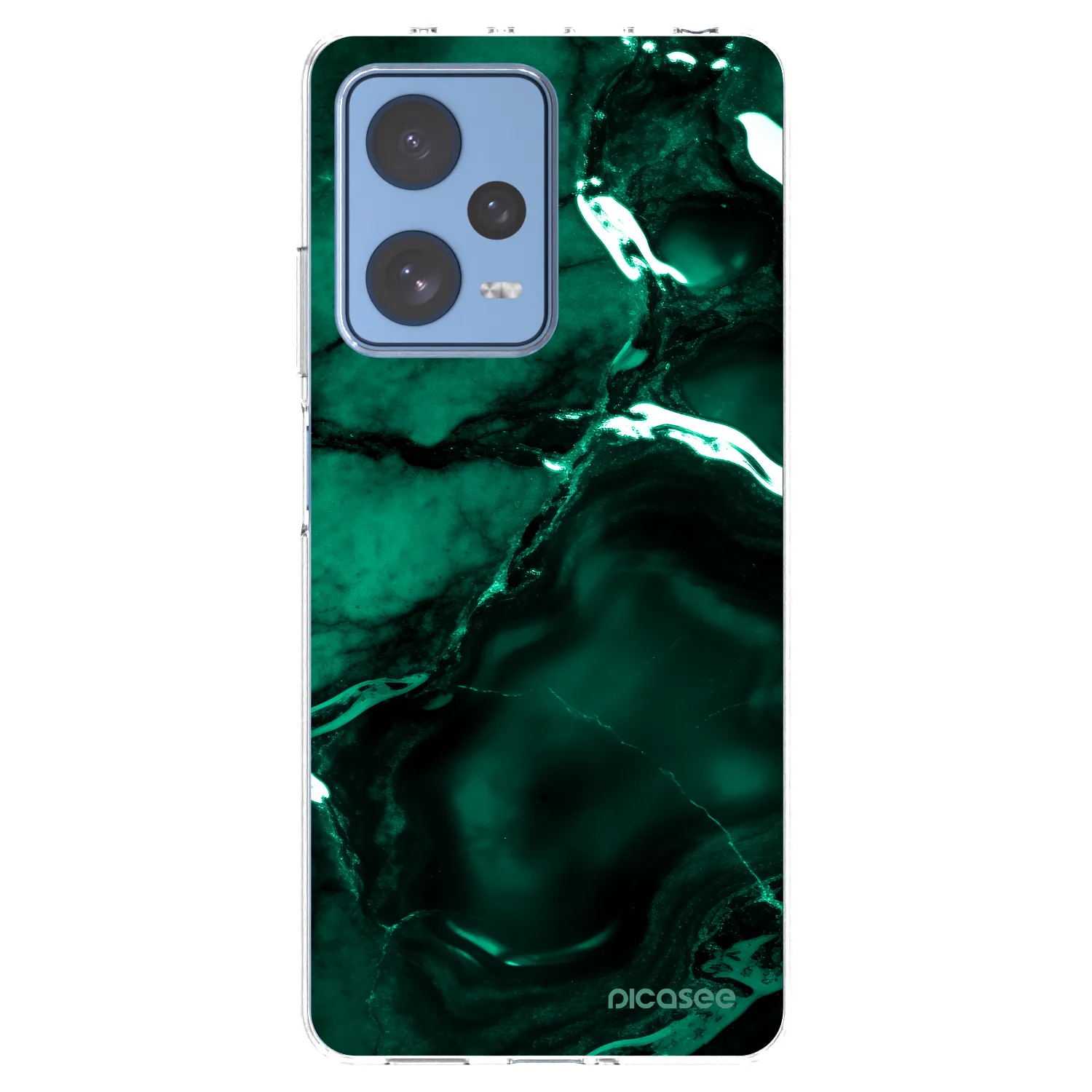 Picasee silikonski prozorni ovitek za Xiaomi Redmi Note 12 Pro 5G - Dark emerald